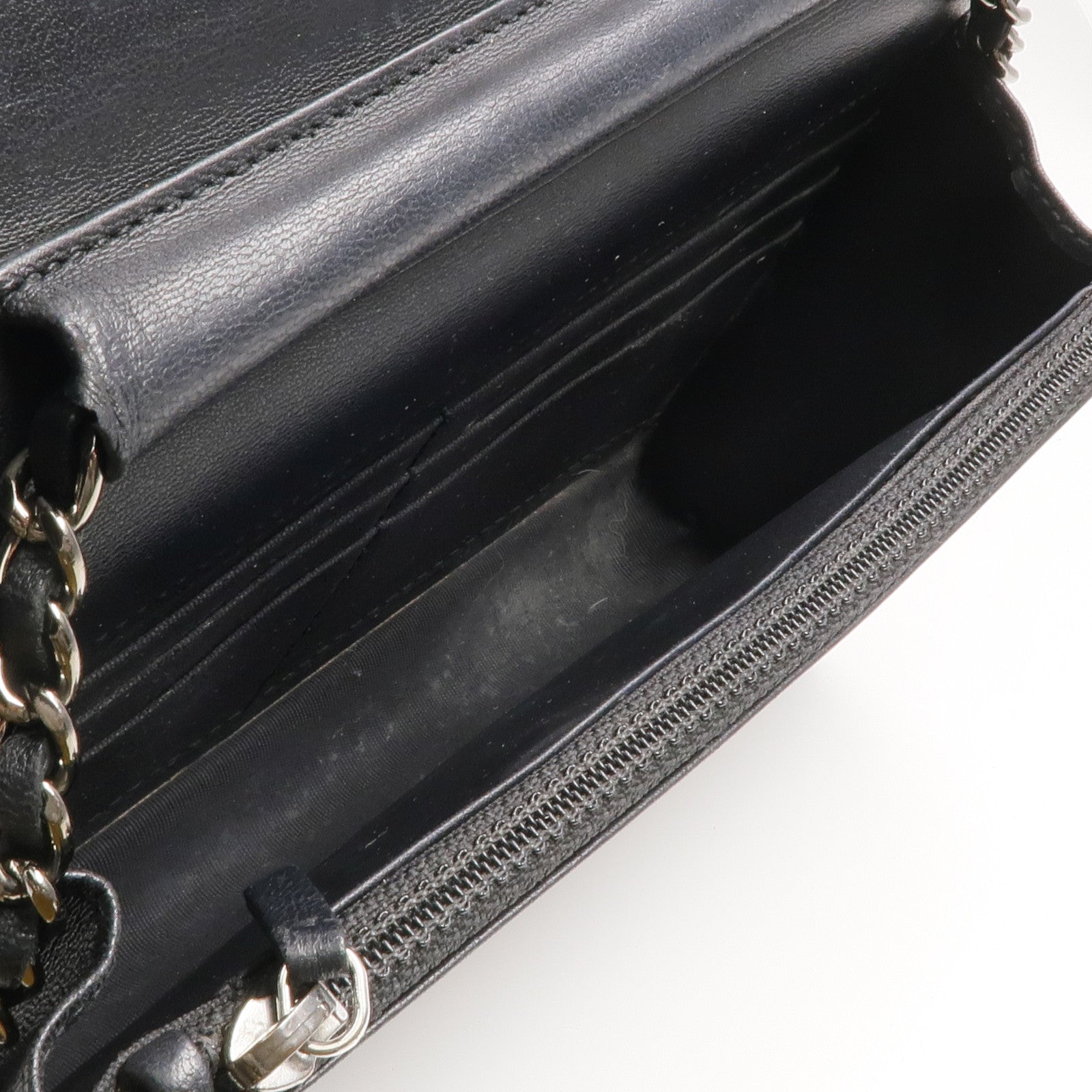 CHANEL 羊皮皮革WOC Wallet On Chain銀扣鏈帶肩背袋