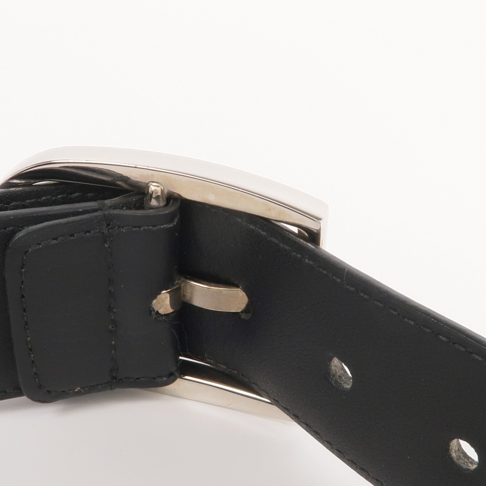 GUCCI 牛皮皮革Belt銀扣皮帶