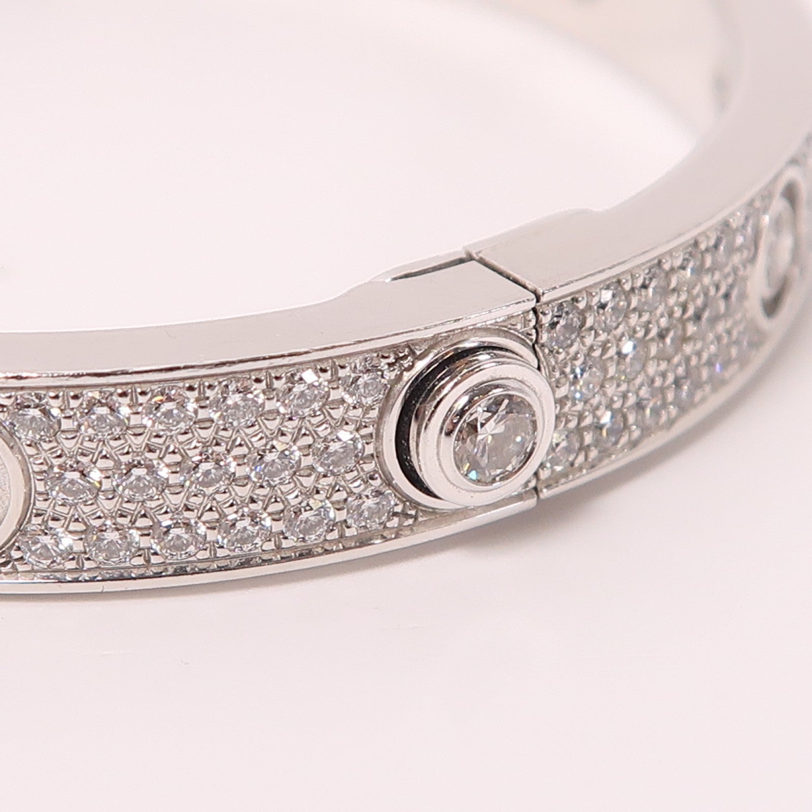 CARTIER 18K白金Love Bangle Full Diamond手鐲Cartier#17