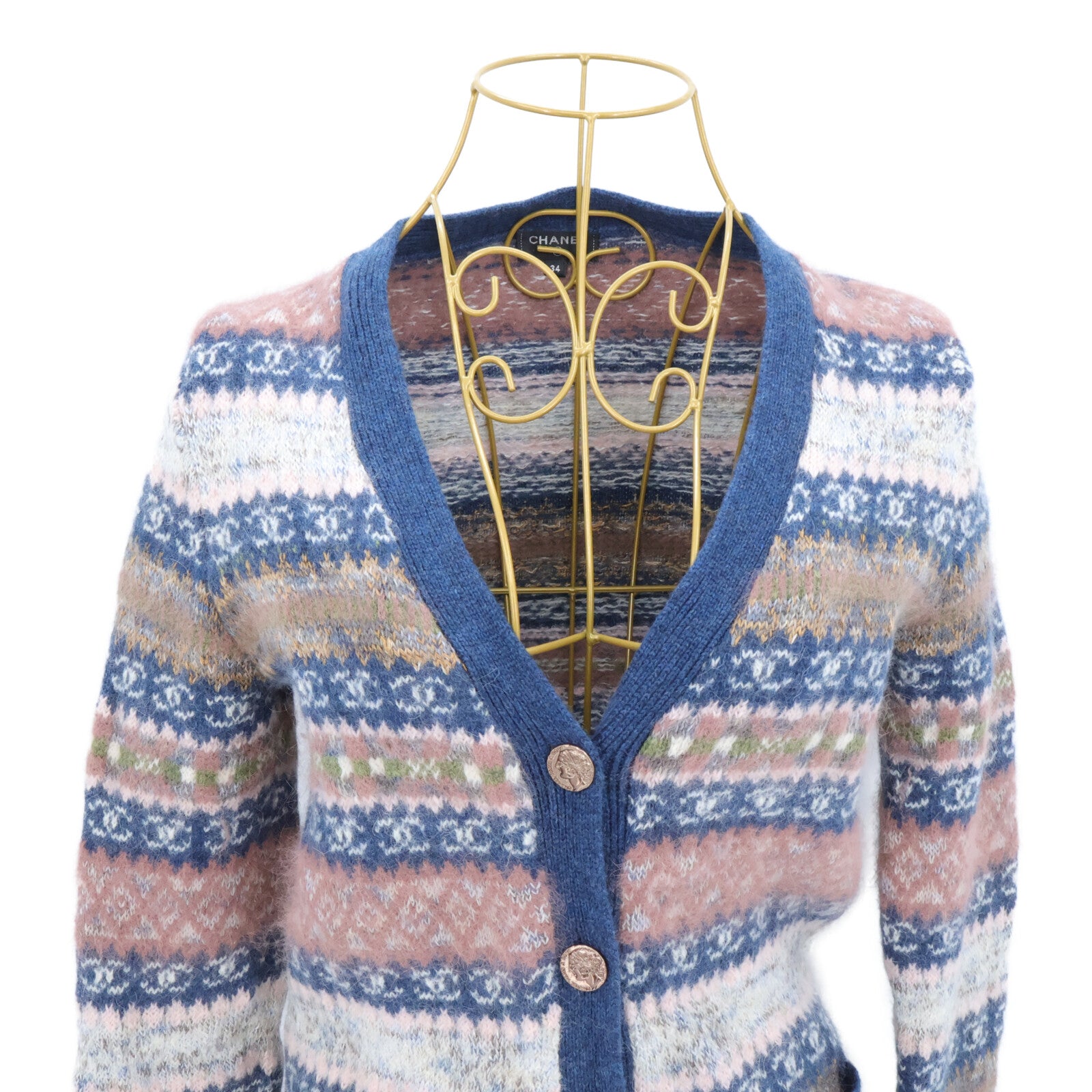 CHANEL Knit Button Front Shirt針織