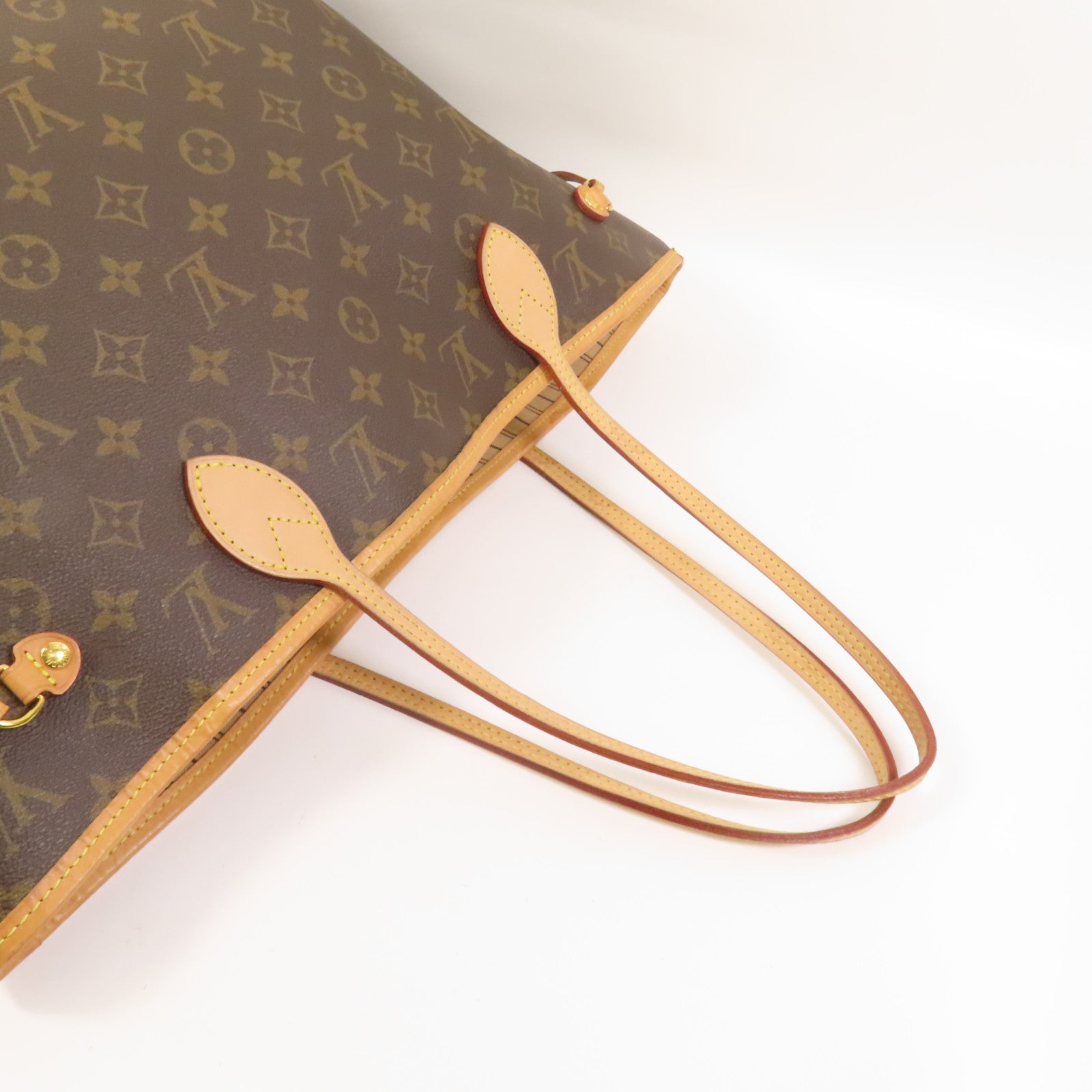 LOUIS VUITTON Monogram Neverfull MM金扣肩背袋手挽袋