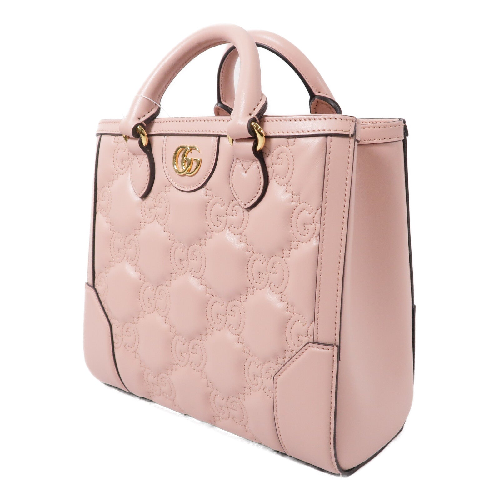 GUCCI 牛皮皮革GG Matelasse Mini Top Handle手挽肩背兩用袋