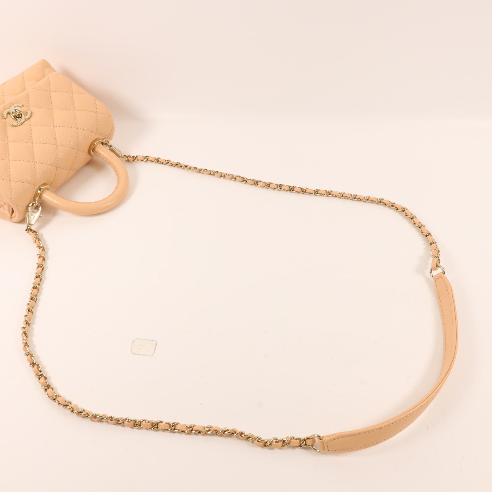CHANEL 牛皮皮革Coco Handle Mini金扣手挽肩背兩用袋