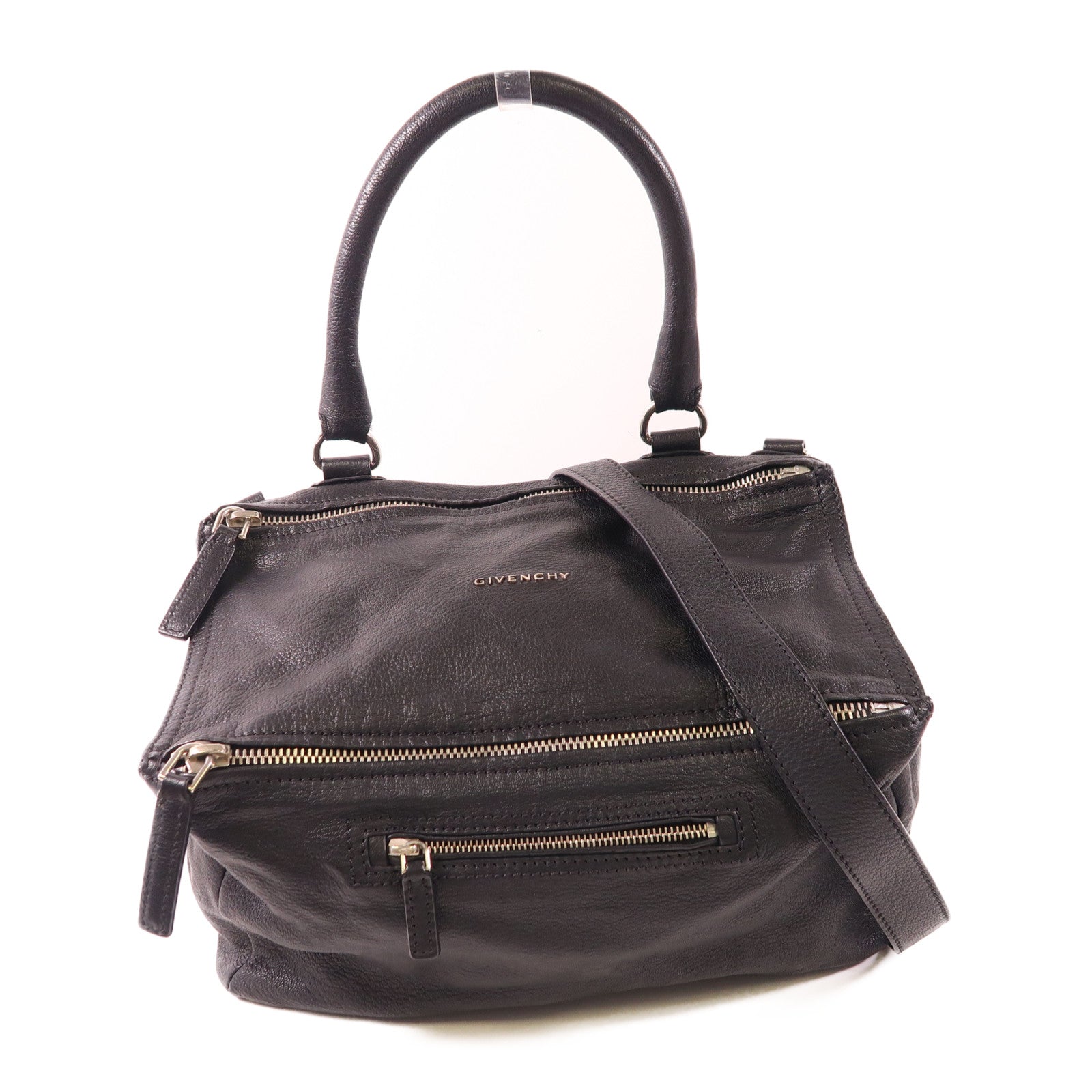 GIVENCHY SHW Pandora Medium 2 Way Bag Calfskin Leather Black