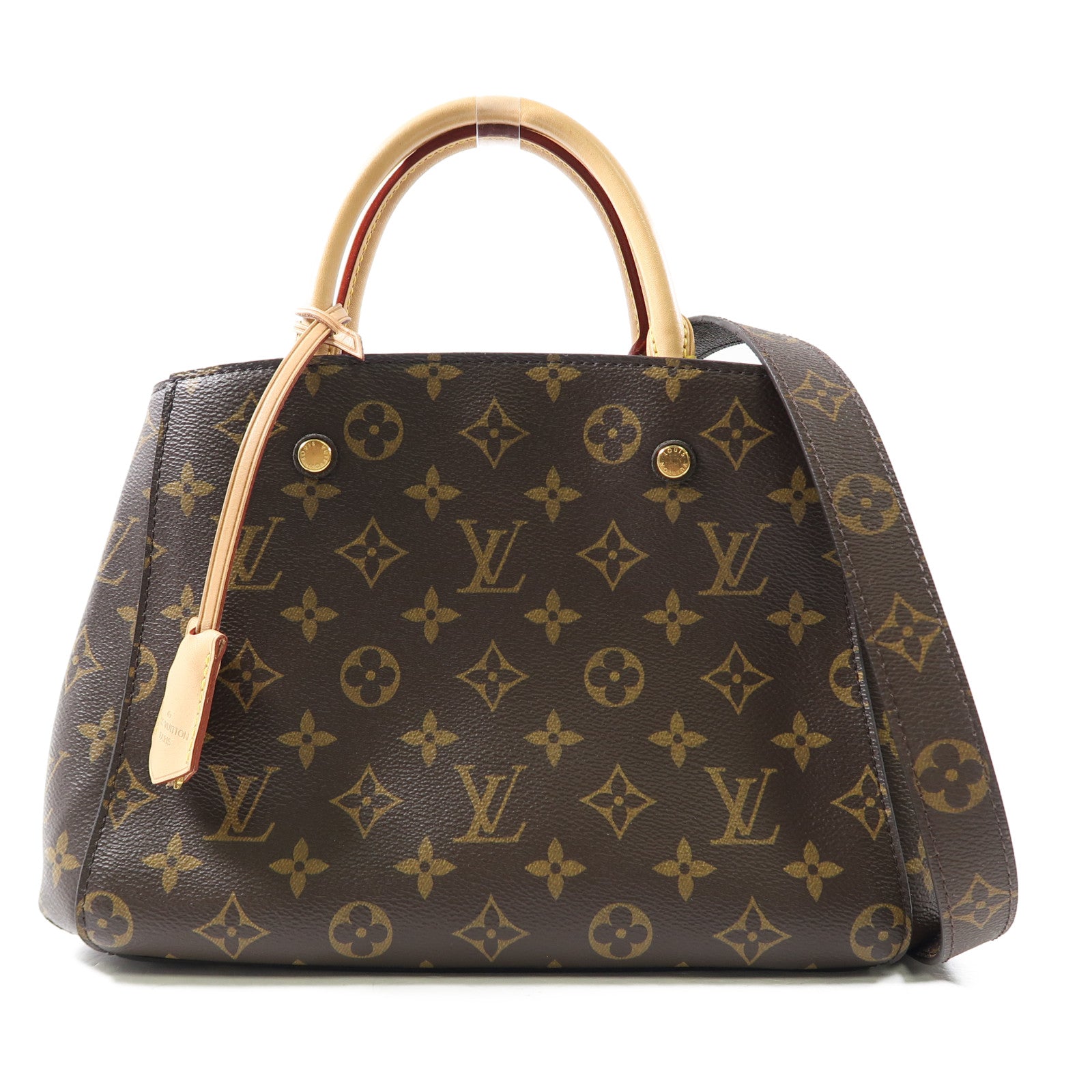 LOUIS VUITTON 【激減優惠】Monogram Montaigne金扣手挽肩背兩用袋啡色