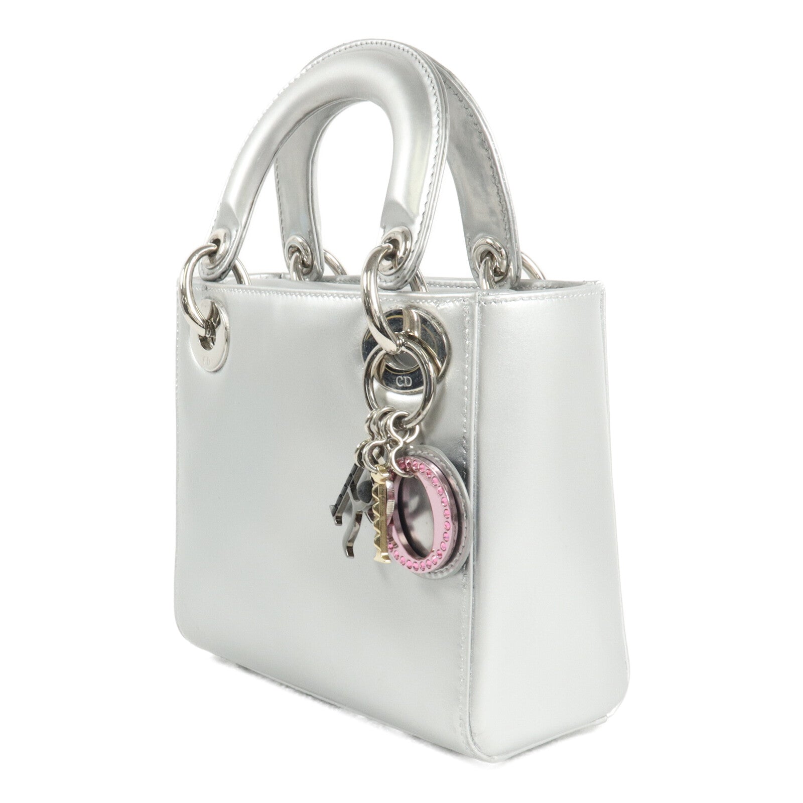 Dior Mirror Metallic Patent Mini Lady Dior Limited Edition手挽肩背兩用袋
