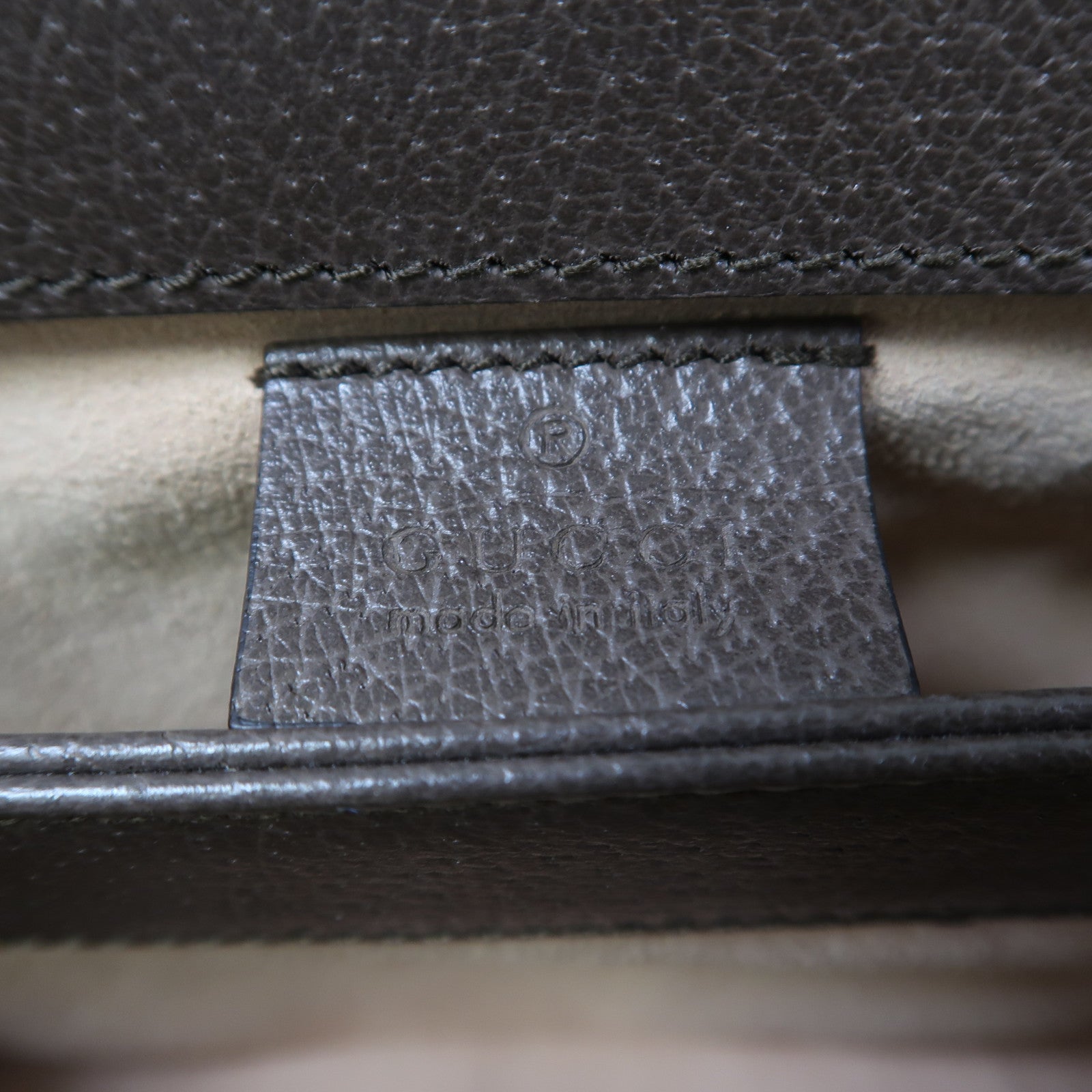 GUCCI 【激減優惠】塗層帆布Ophidia GG金扣鏈帶肩背袋啡色