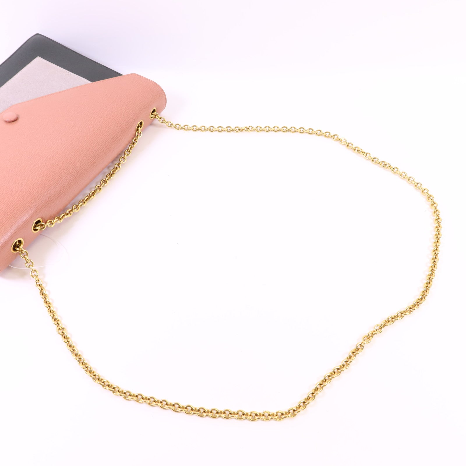 CELINE 牛皮皮革Envelope Shoulder Bag金扣鏈帶肩背袋