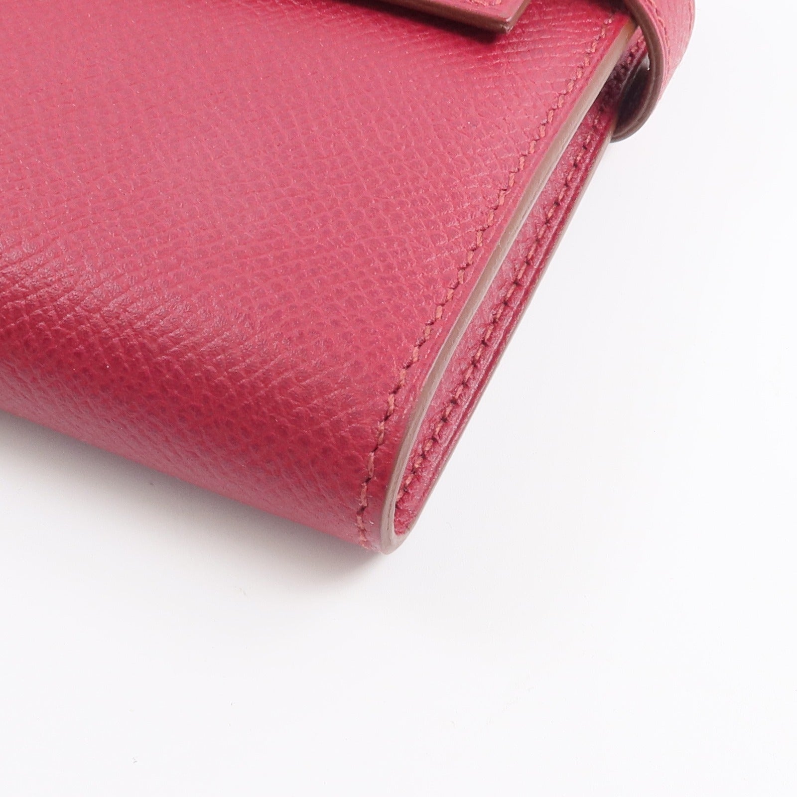 HERMES Epsom皮革Kelly Long Wallet長錢包Rubis
