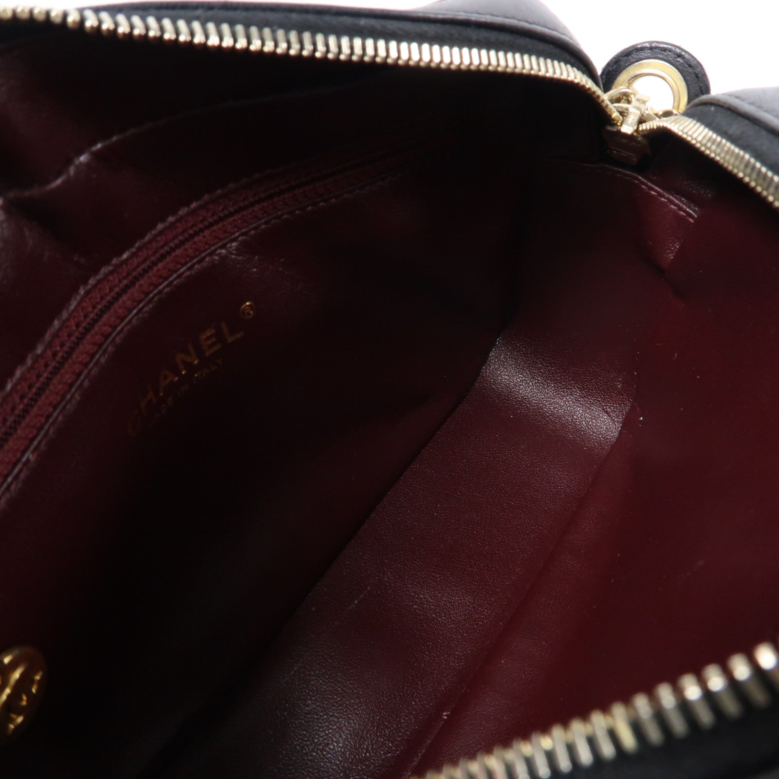 CHANEL 【激減優惠】菱格羊皮皮革Chain Shoulder Bag金扣鏈帶肩背袋黑色