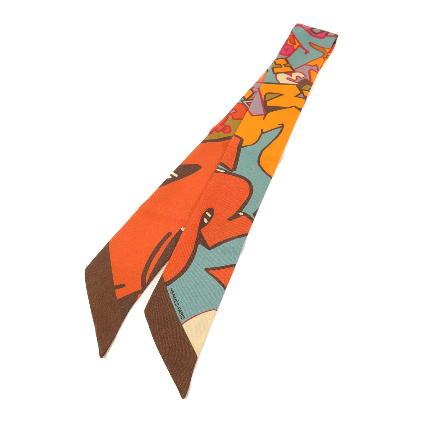 HERMES 絲質Twilly絲巾