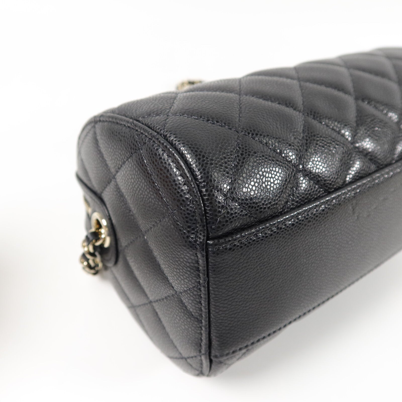 CHANEL 牛皮皮革Mini Bowling Bag手挽肩背兩用袋