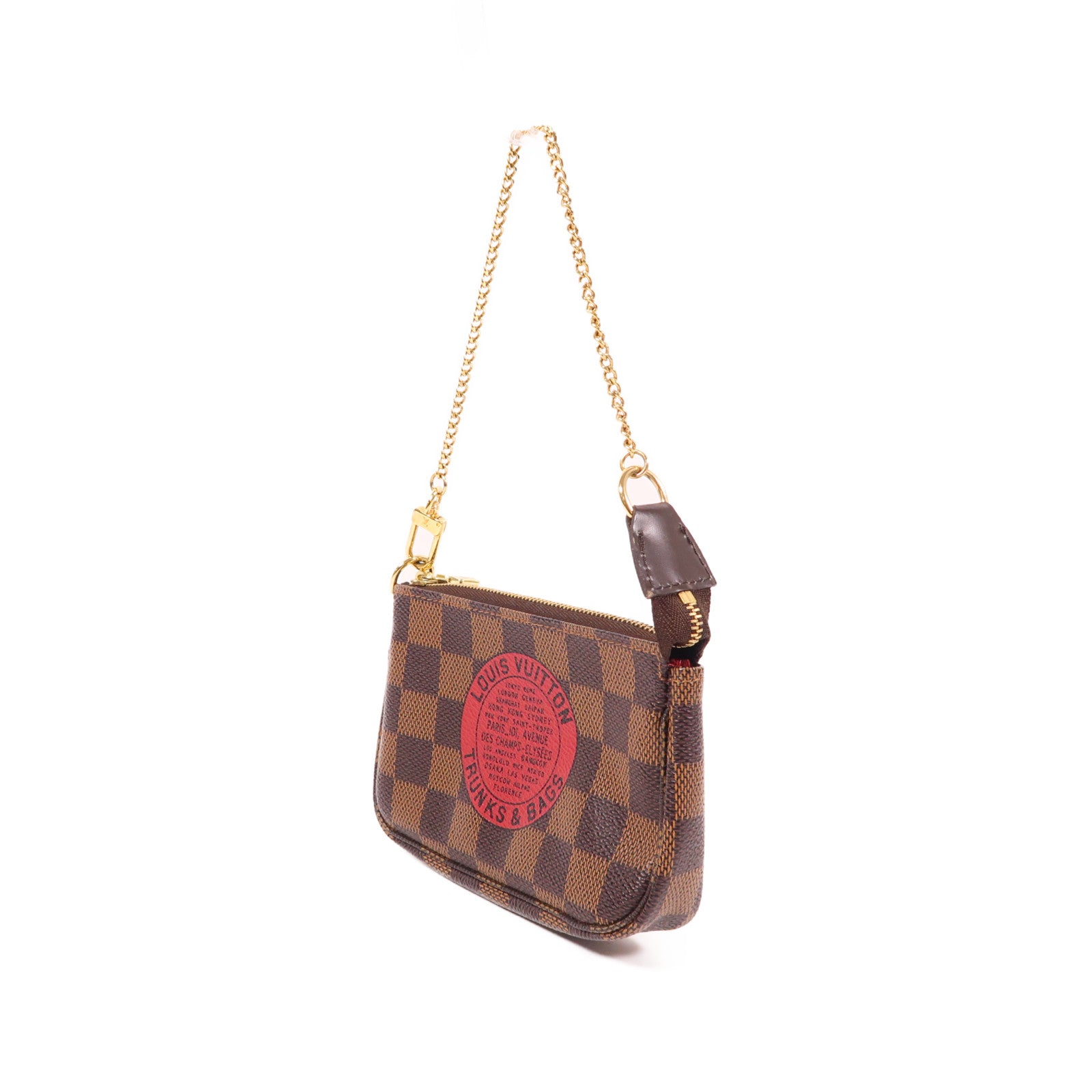 LOUIS VUITTON 【激減優惠】Damier Mini Pochette Accessoires金扣手挽袋