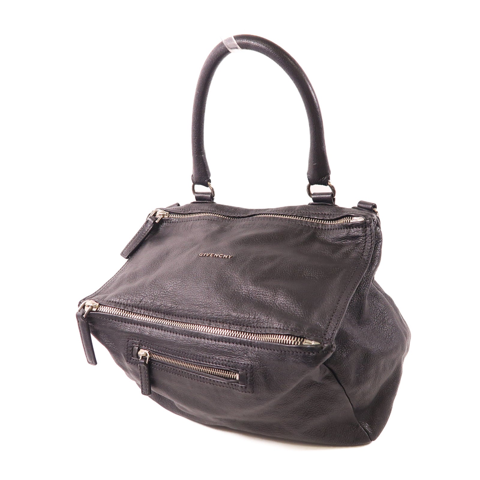 GIVENCHY SHW Pandora Medium 2 Way Bag Calfskin Leather Black