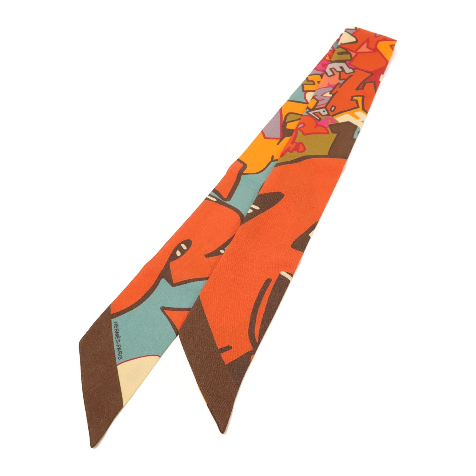 HERMES 絲質Twilly絲巾