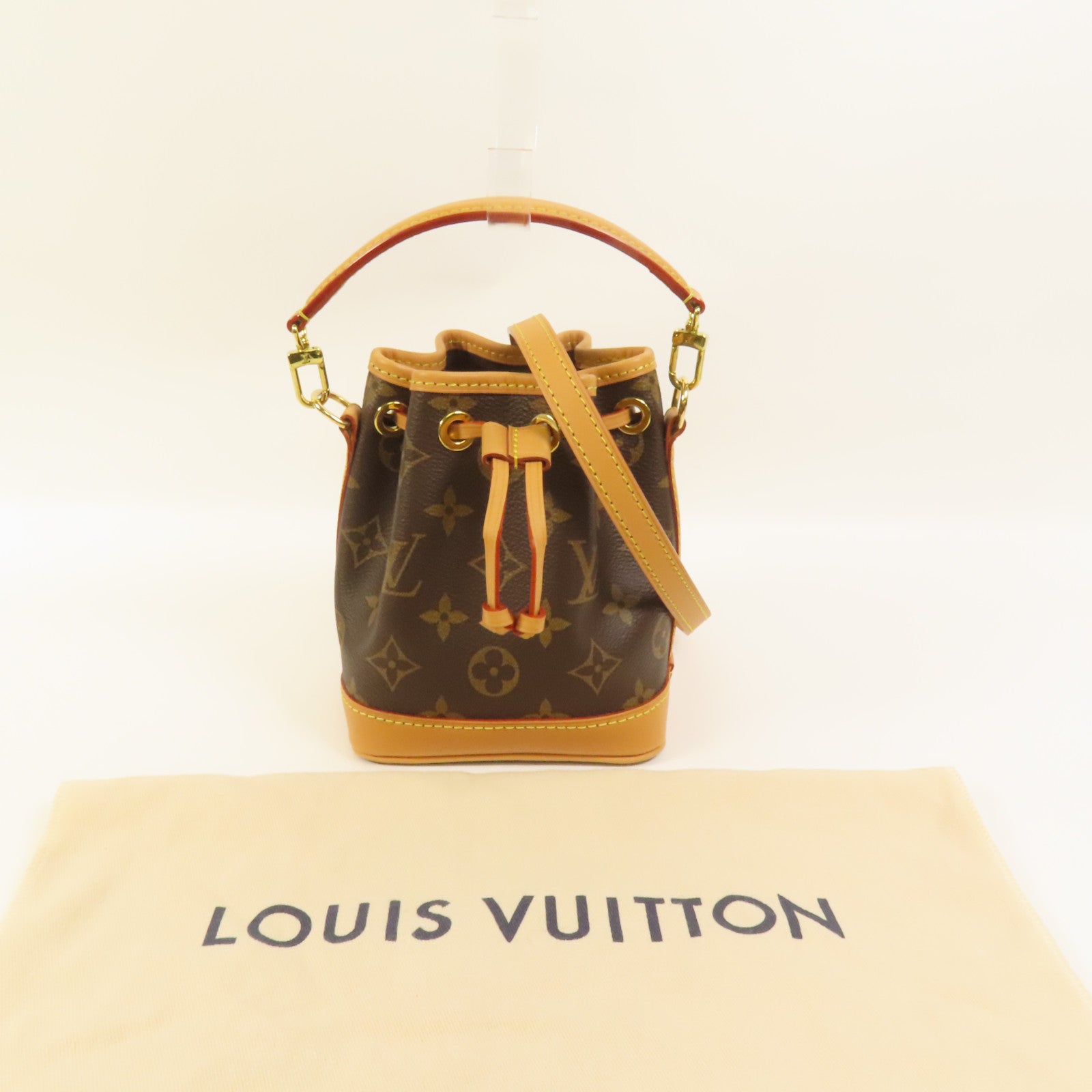 LOUIS VUITTON Monogram Nano Noe金扣手挽肩背兩用袋