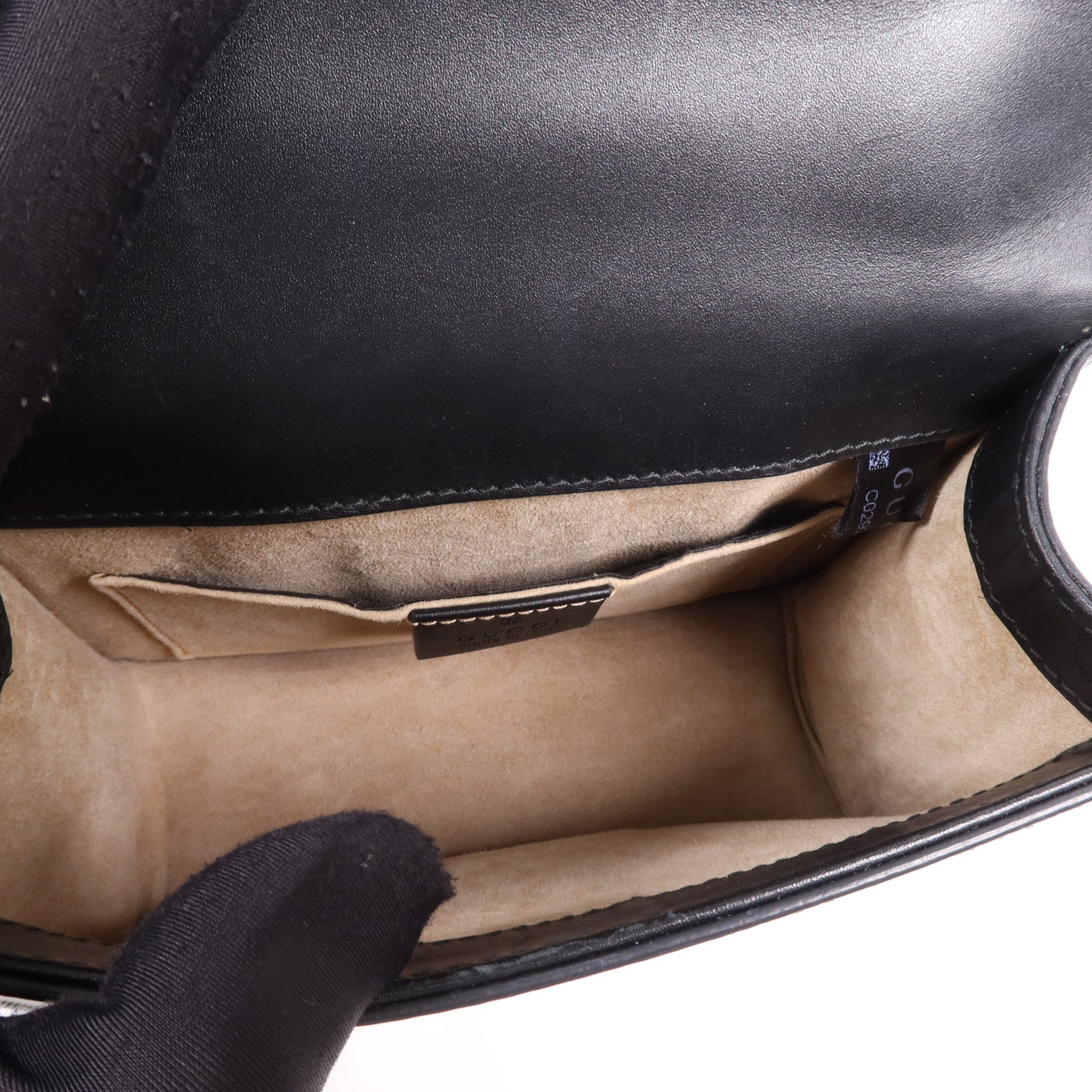 GUCCI 牛皮皮革Syvie Mini金扣鏈帶肩背袋