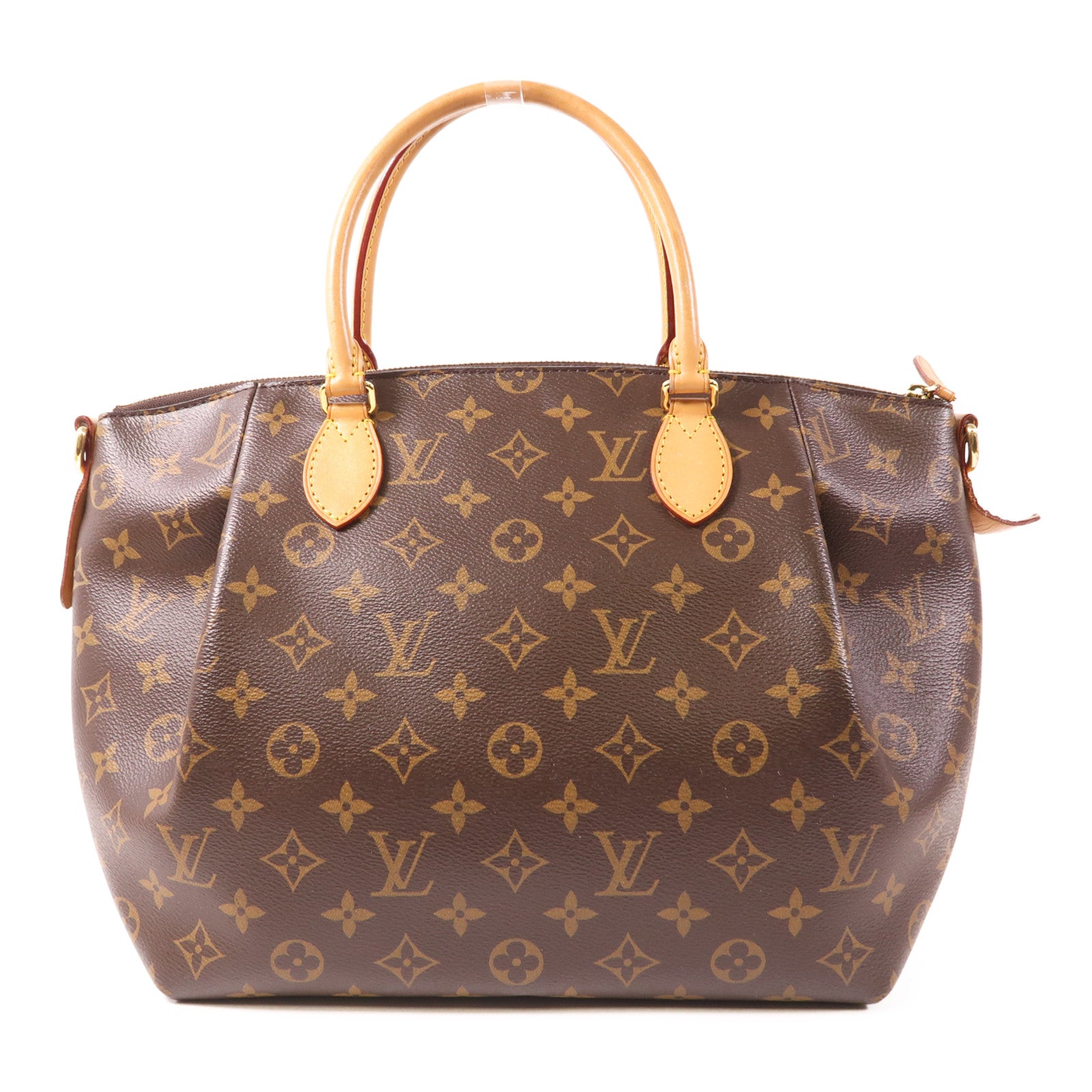LOUIS VUITTON Monogram Turenne MM金扣手挽肩背兩用袋棕色