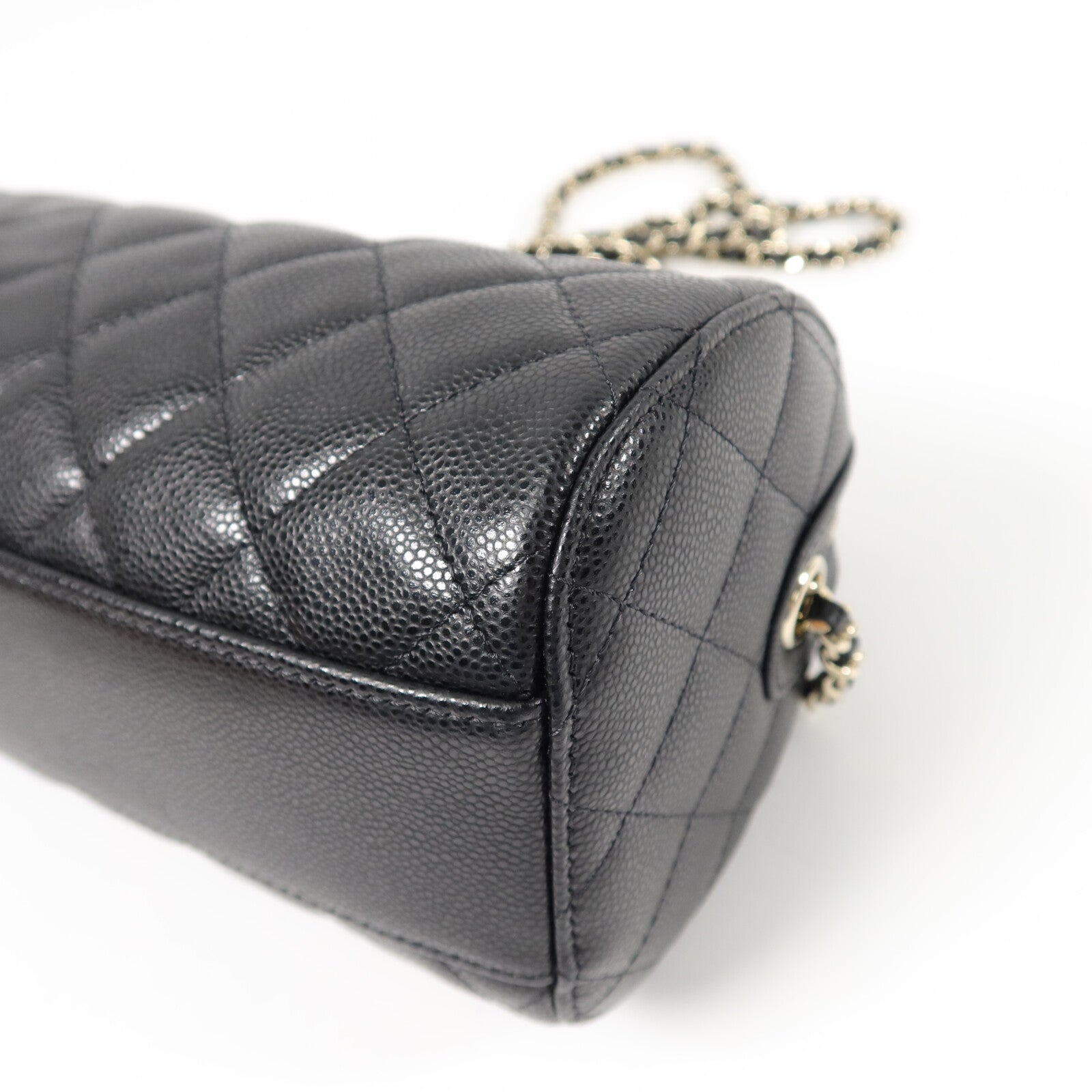 CHANEL 牛皮皮革Mini Bowling Bag手挽肩背兩用袋