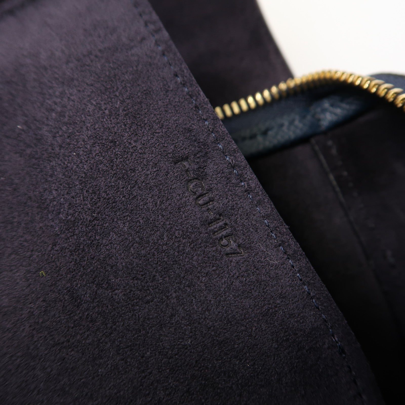 CELINE 牛皮皮革Belt Bag金扣手挽肩背兩用袋藍色