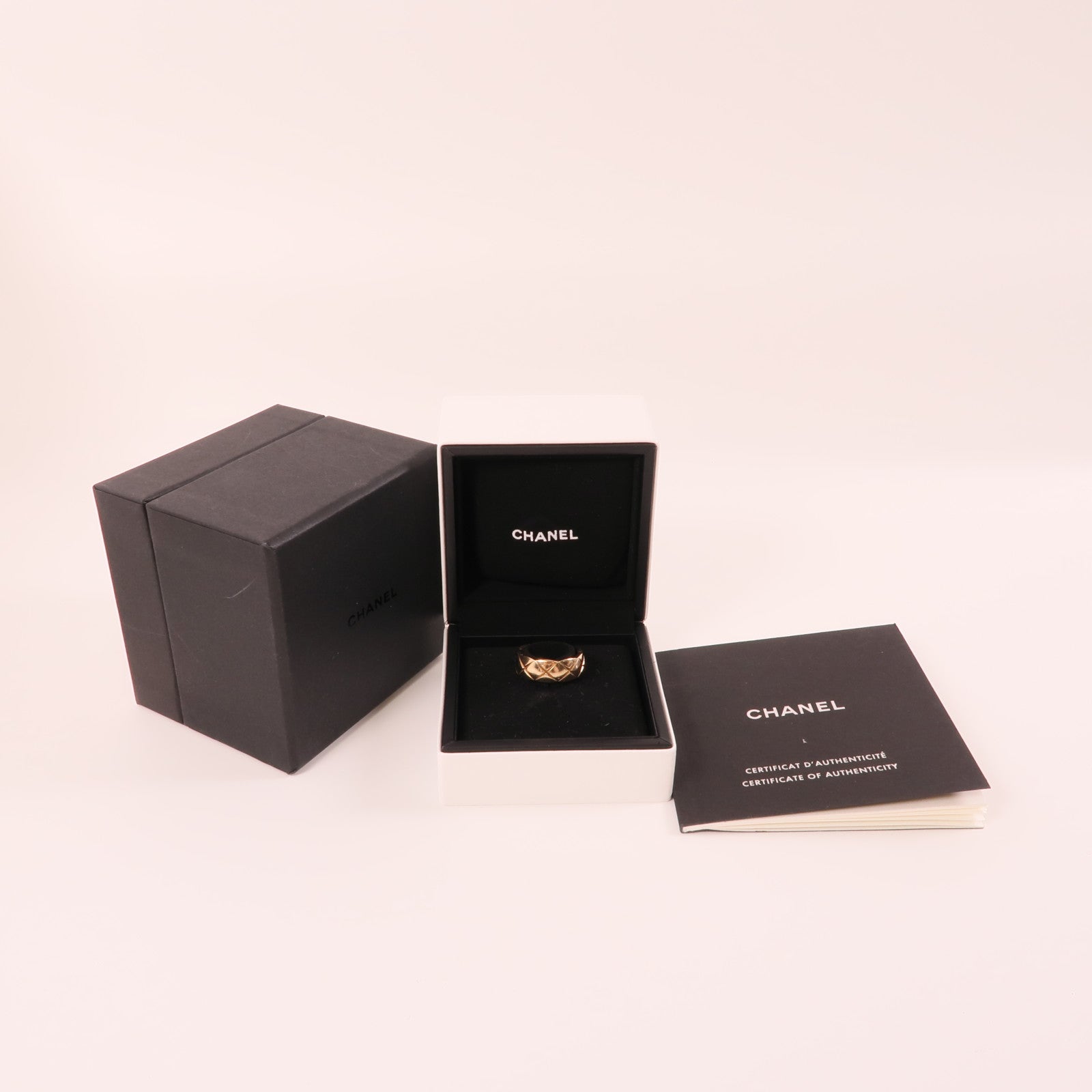CHANEL 18K玫瑰金Coco Crush Ring戒指Chanel#49/US#5
