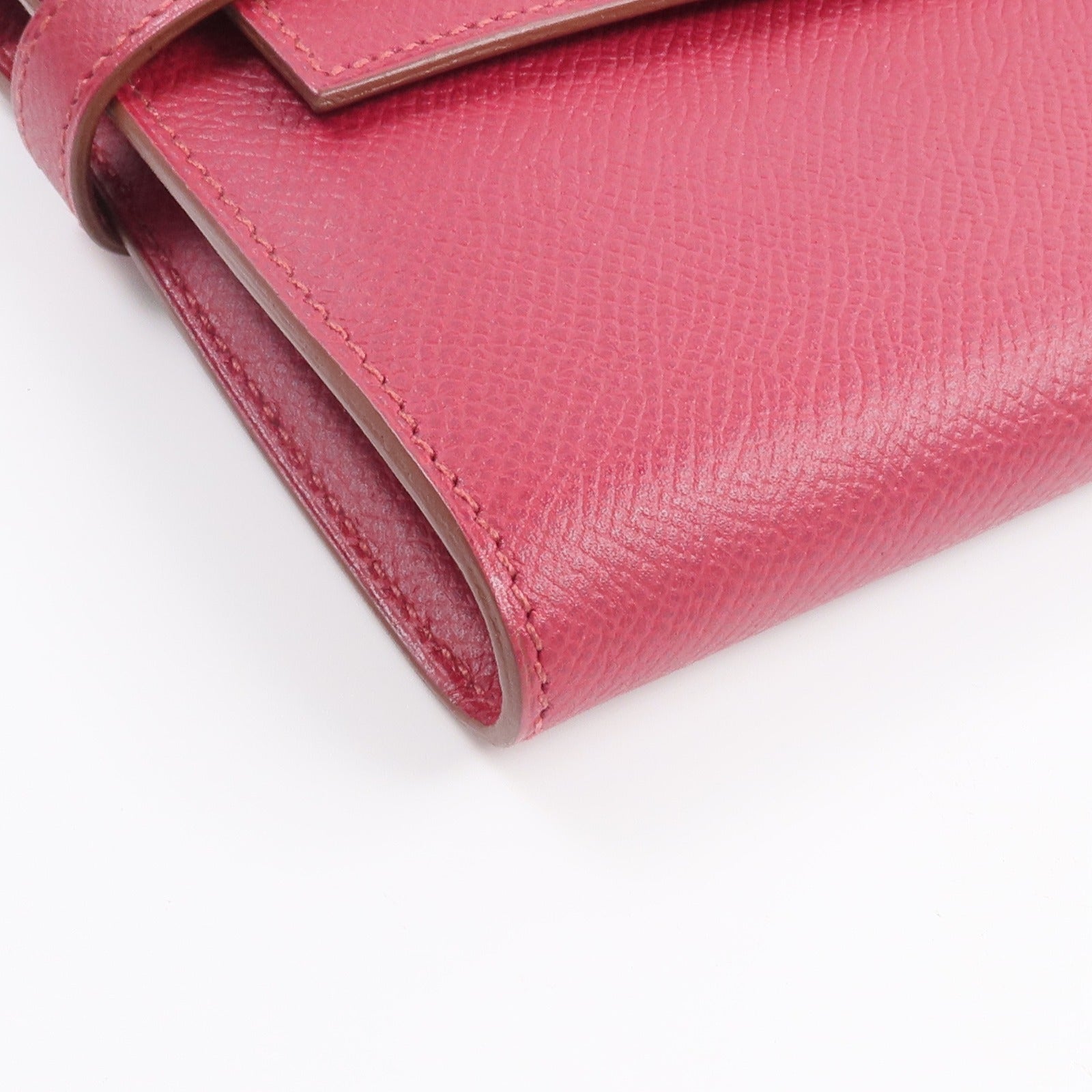 HERMES Epsom皮革Kelly Long Wallet長錢包Rubis