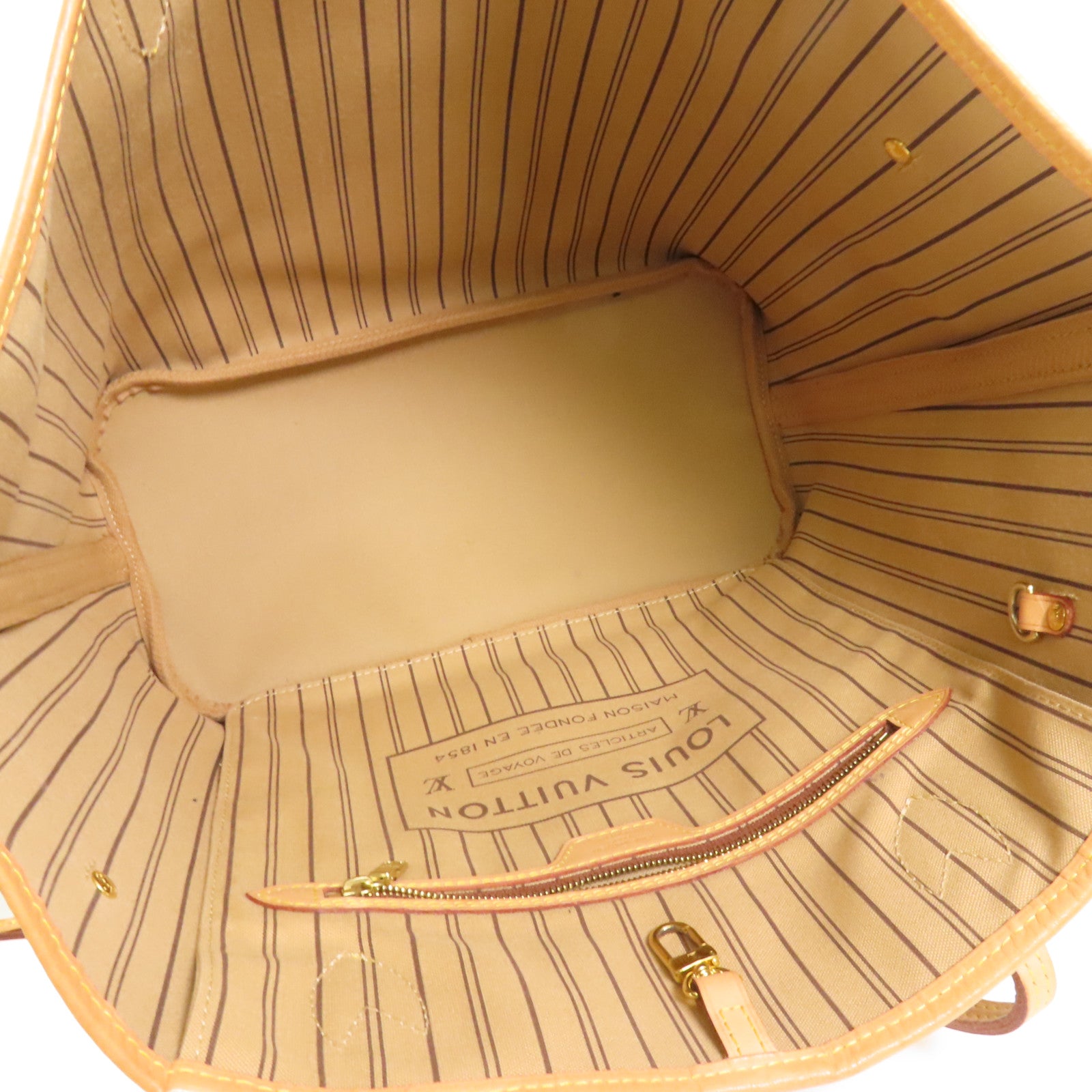 LOUIS VUITTON Monogram Neverfull MM金扣肩背袋手挽袋