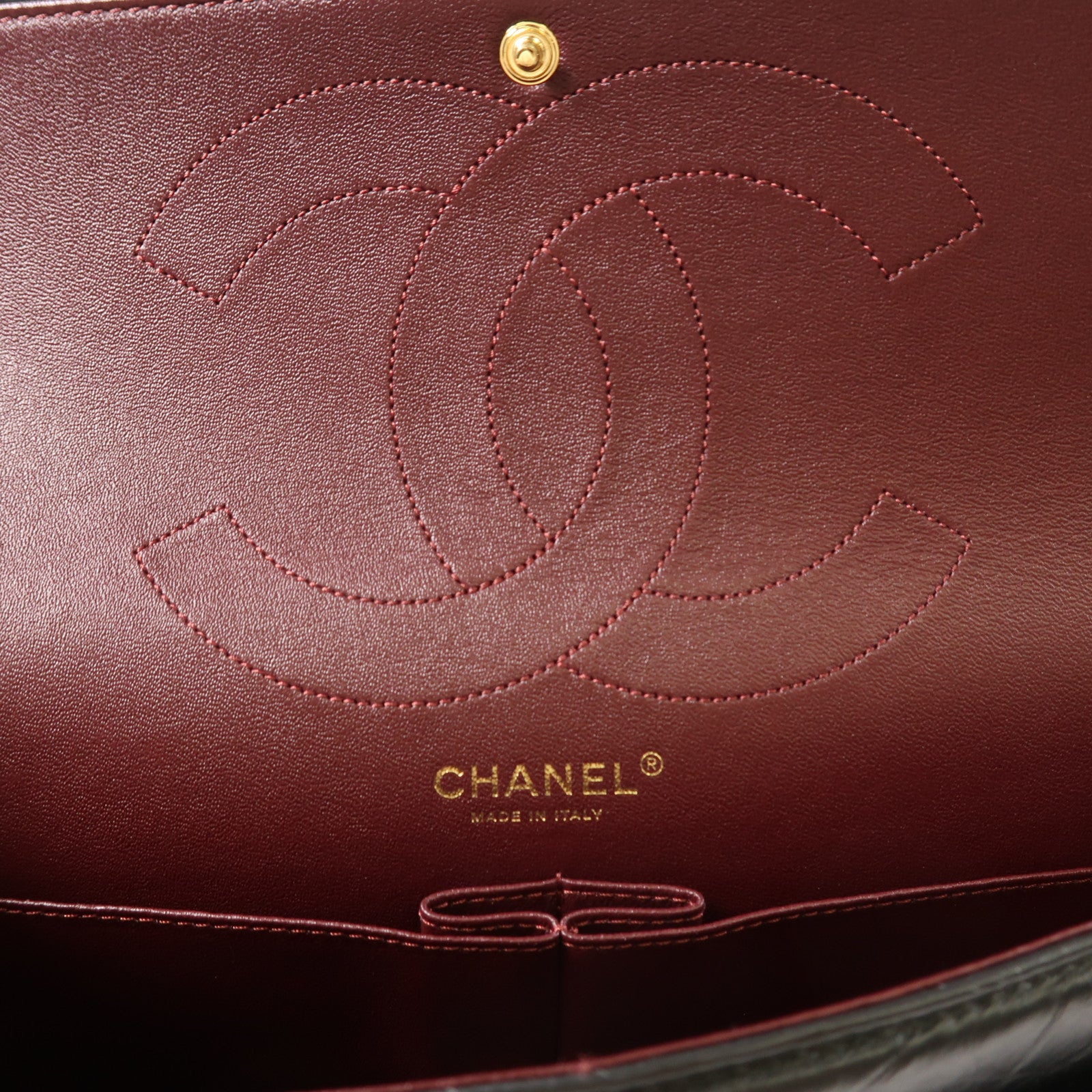 CHANEL 牛皮皮革2.55金扣鏈帶肩背袋