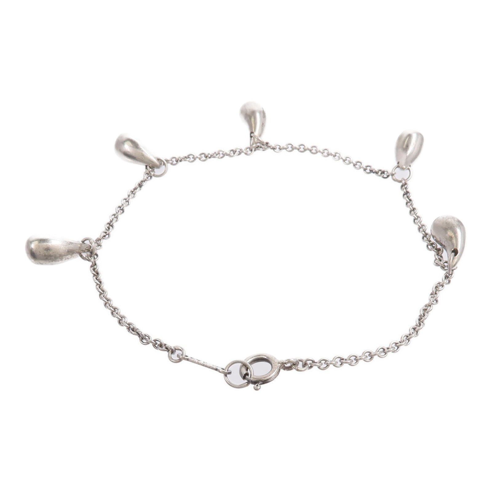 TIFFANY＆CO 925純銀Elsa Peretti Teardrop 5 Bracelet手鏈