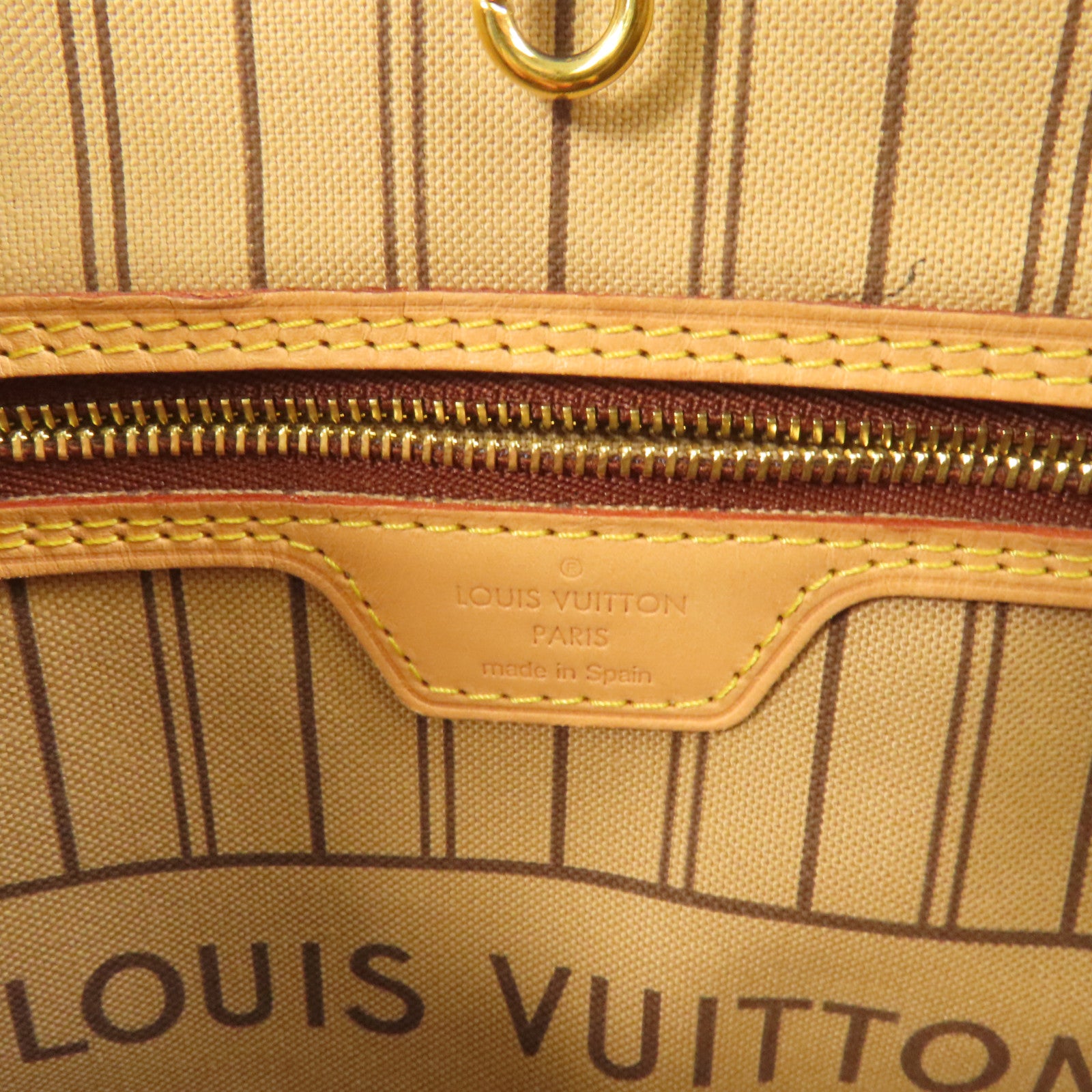 LOUIS VUITTON Monogram Neverfull MM金扣肩背袋手挽袋