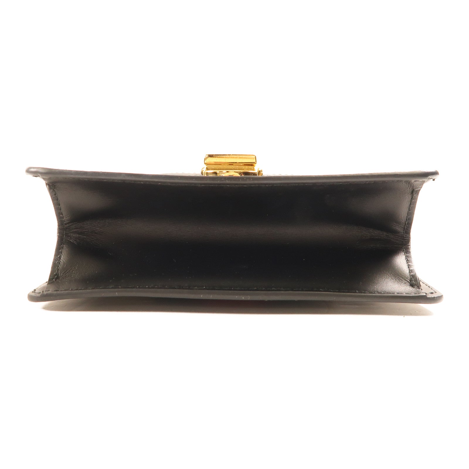 GUCCI GG GHW Sylvie Chain Shoulder Bag 431666 Calfskin Leather Black