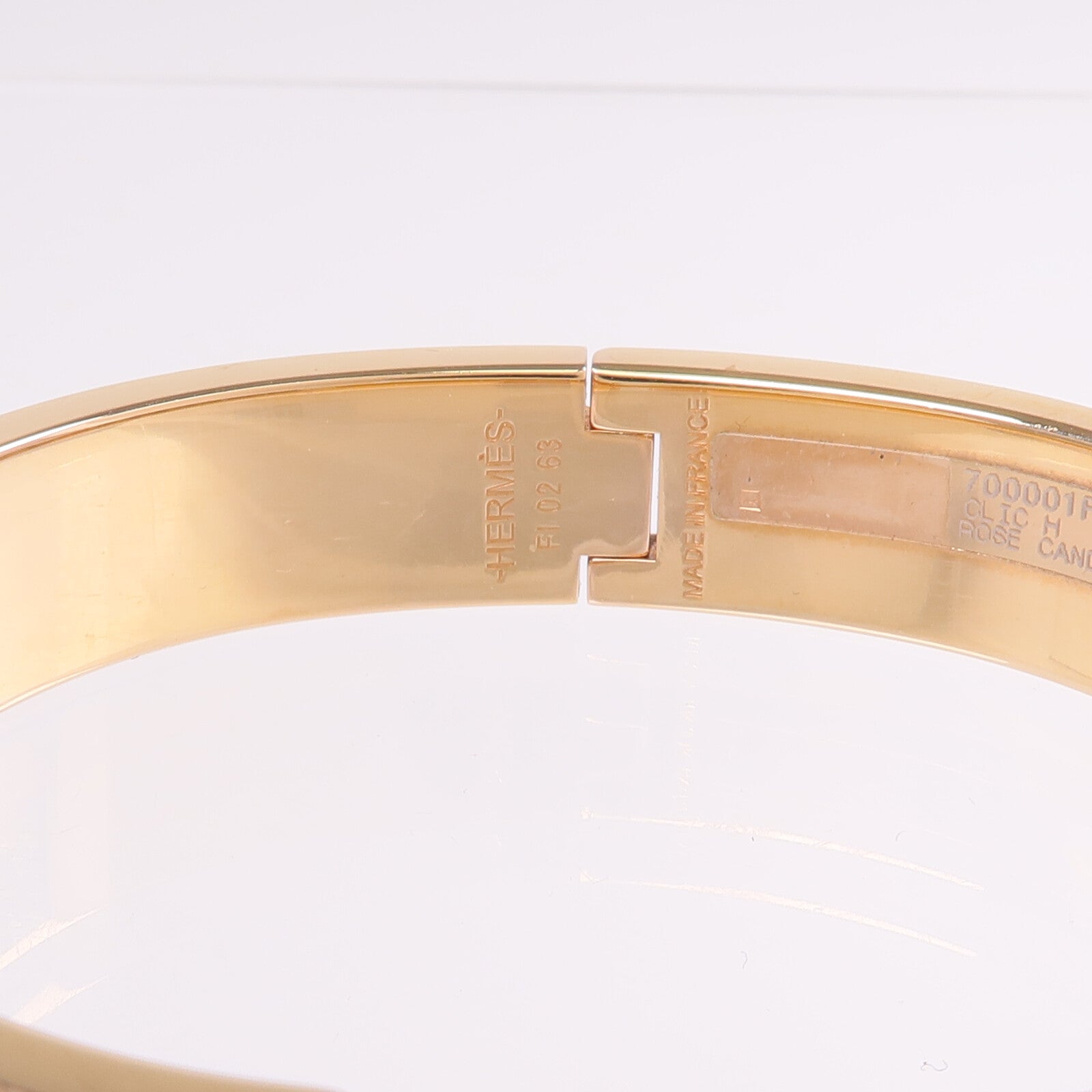 HERMES 金屬/琺瑯Clic H Bracelet手鐲Rose Candeur