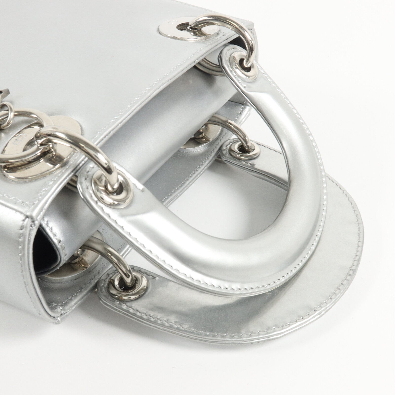Dior Mirror Metallic Patent Mini Lady Dior Limited Edition手挽肩背兩用袋