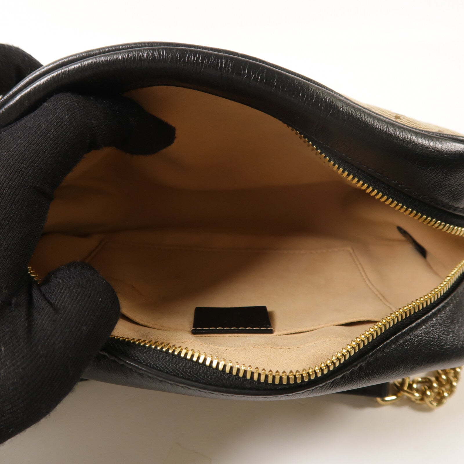 GUCCI GG帆布GG Marmont鏈帶肩背袋