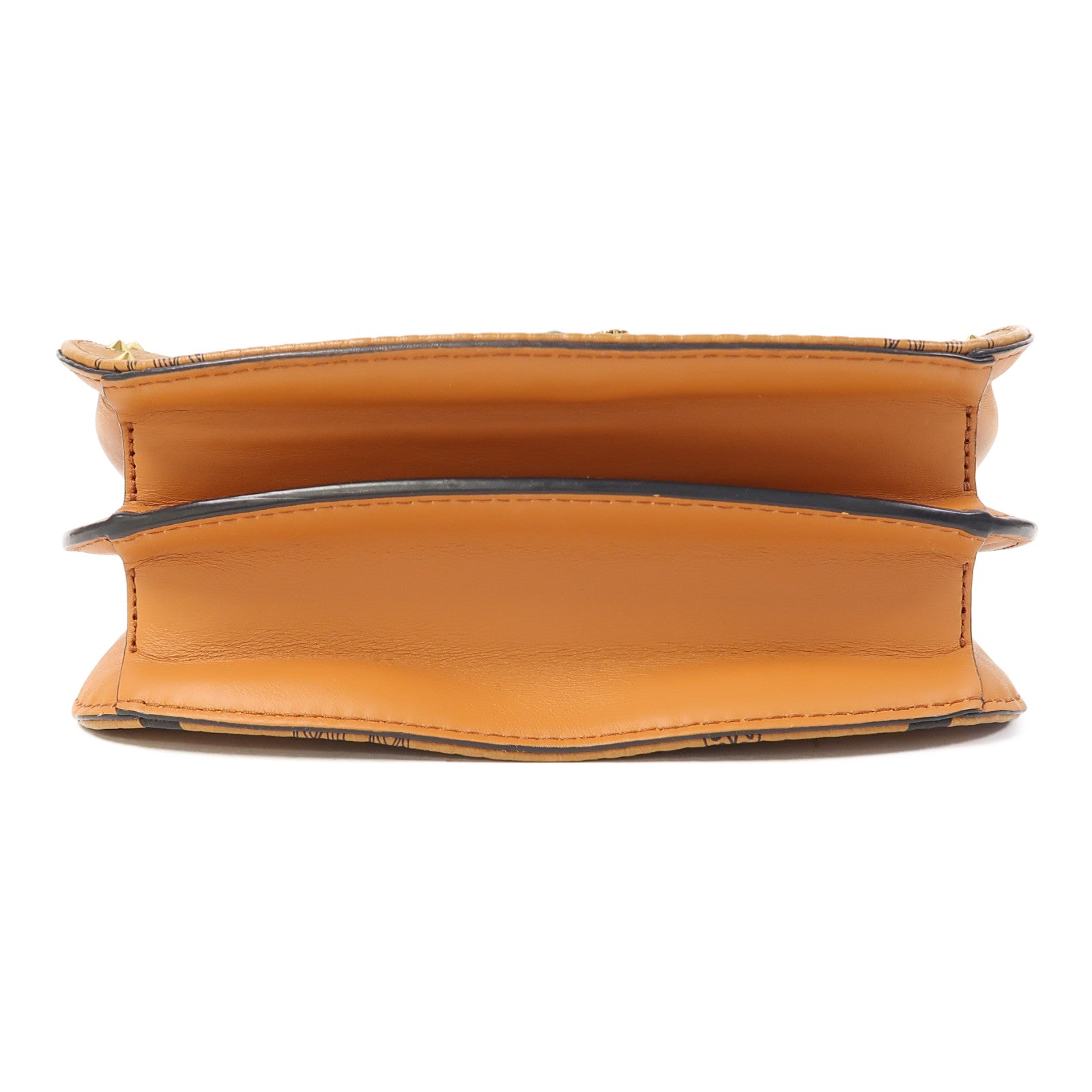 MCM 皮革Shoulder Bag金扣肩背袋啡色