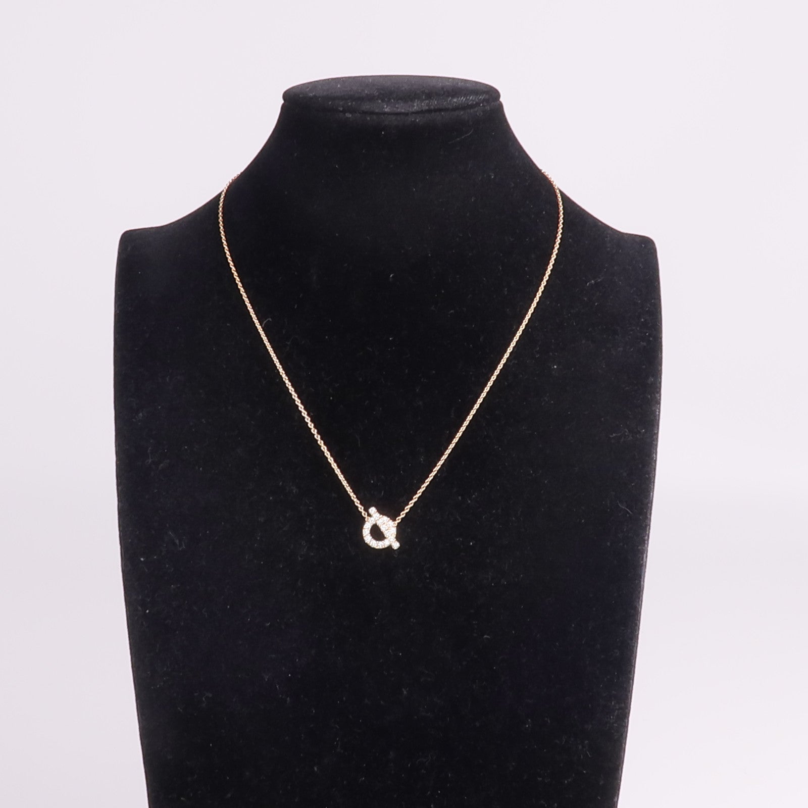 HERMES 【激減優惠】18K玫瑰金Finesse Pendant鑽石項鍊