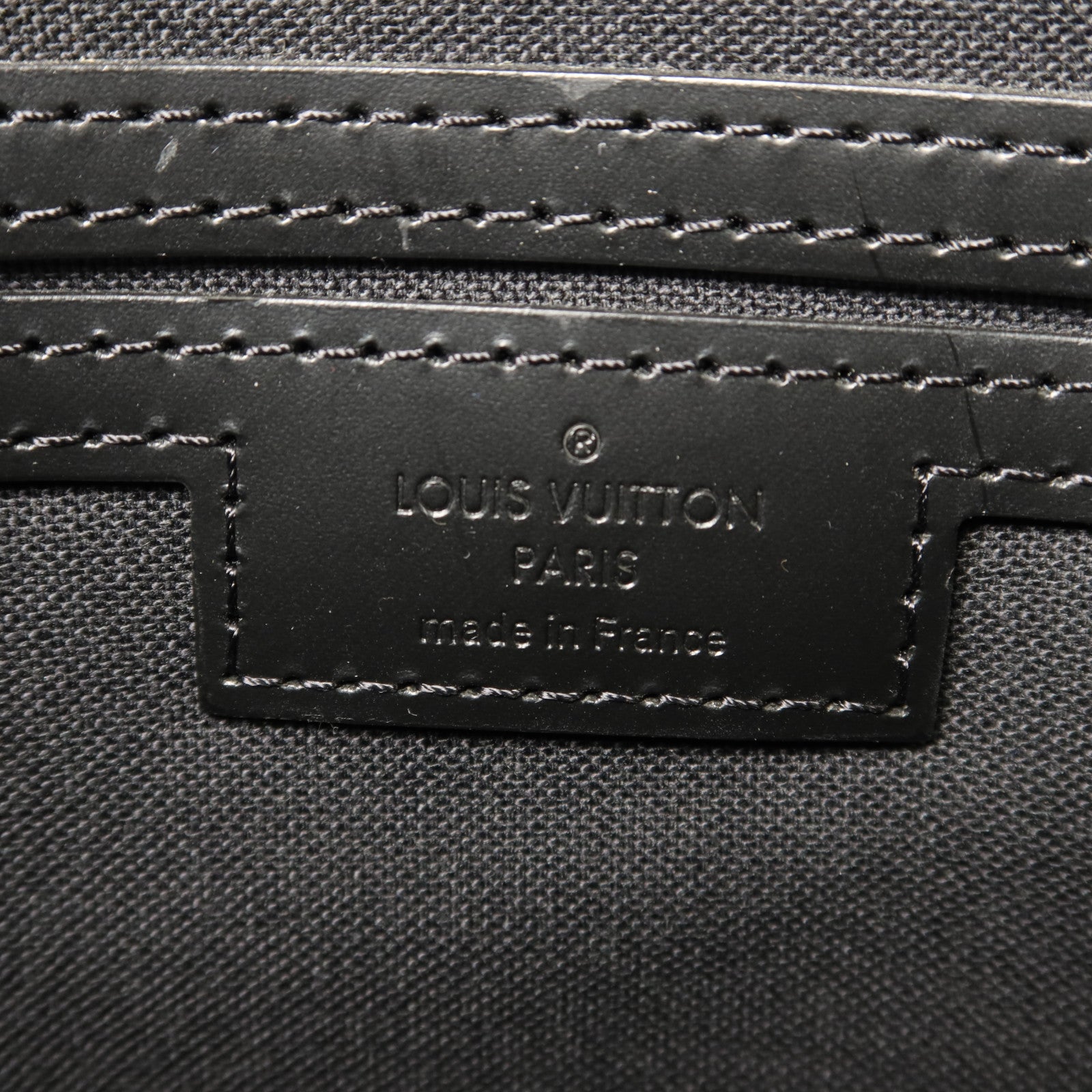 LOUIS VUITTON Damier Graphite Tadao PM銀扣手挽肩背兩用袋
