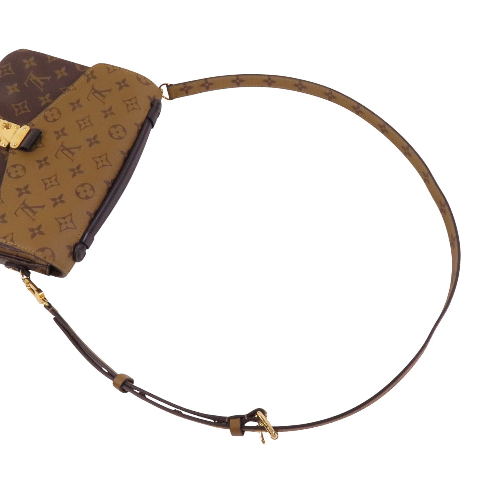 LOUIS VUITTON Monogram Reverse Pochette Metis金扣手挽肩背兩用袋