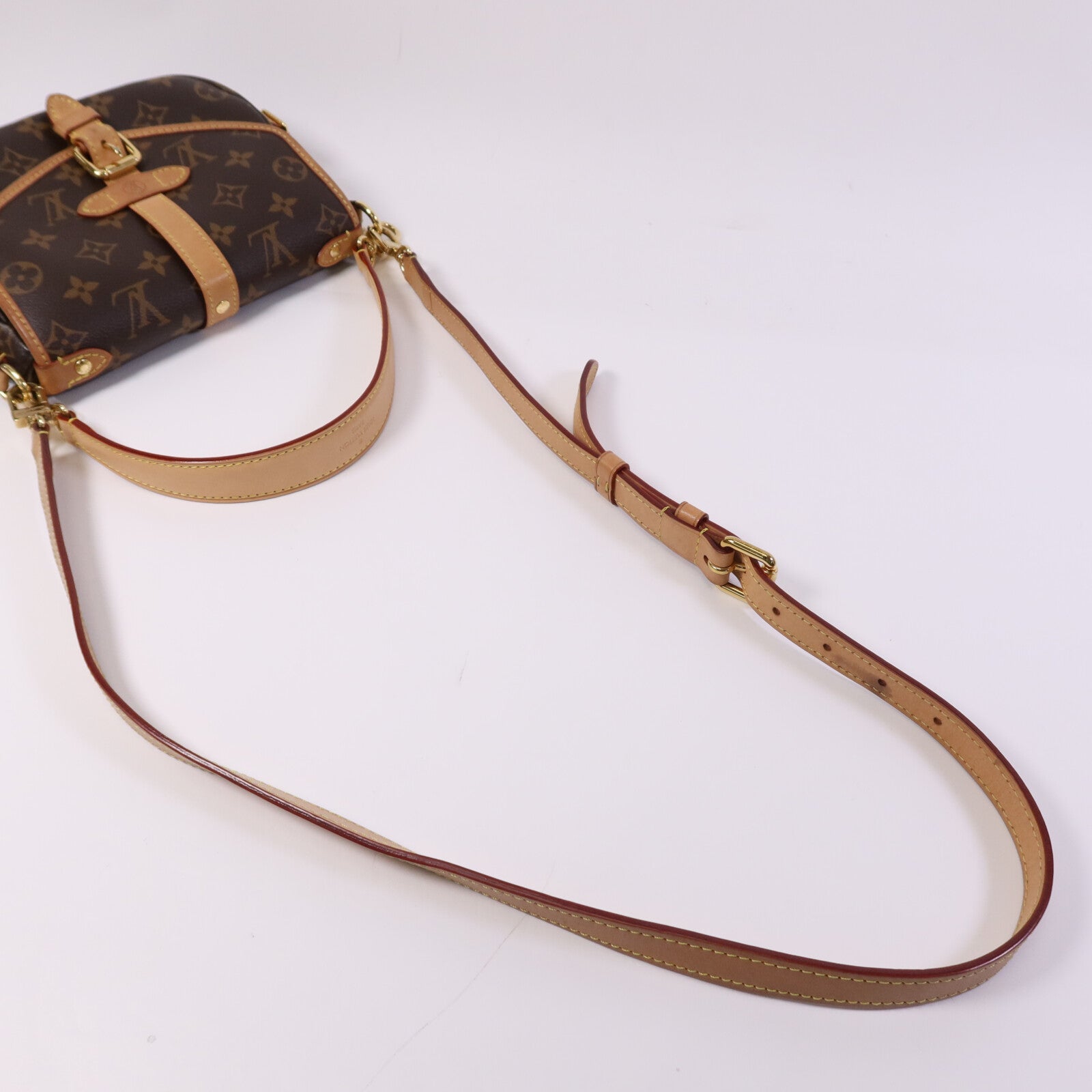 LOUIS VUITTON Monogram Saumur BB金扣手挽肩背兩用袋