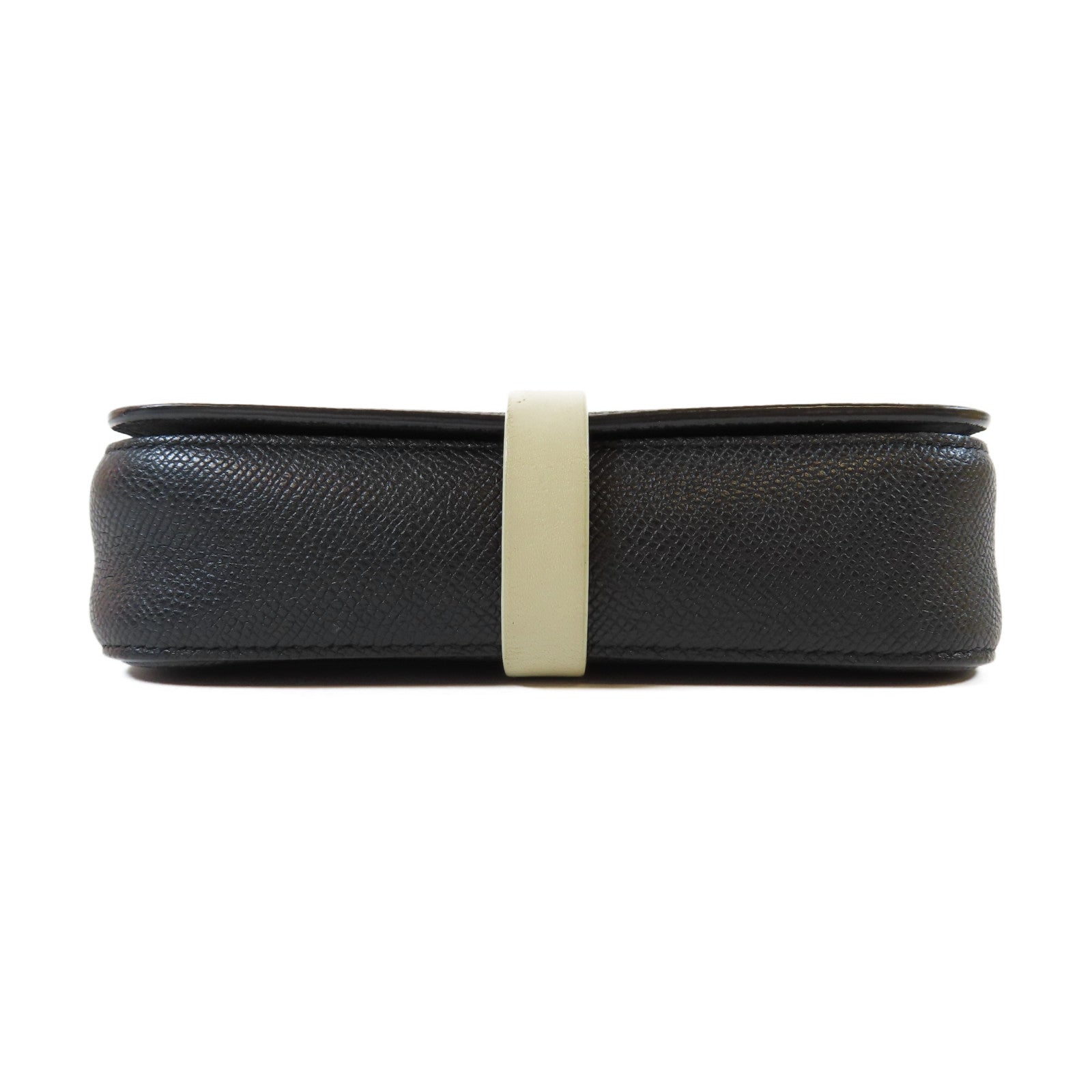 CELINE 【激減優惠】牛皮皮革Shoulder Bag銀扣肩背袋黑色