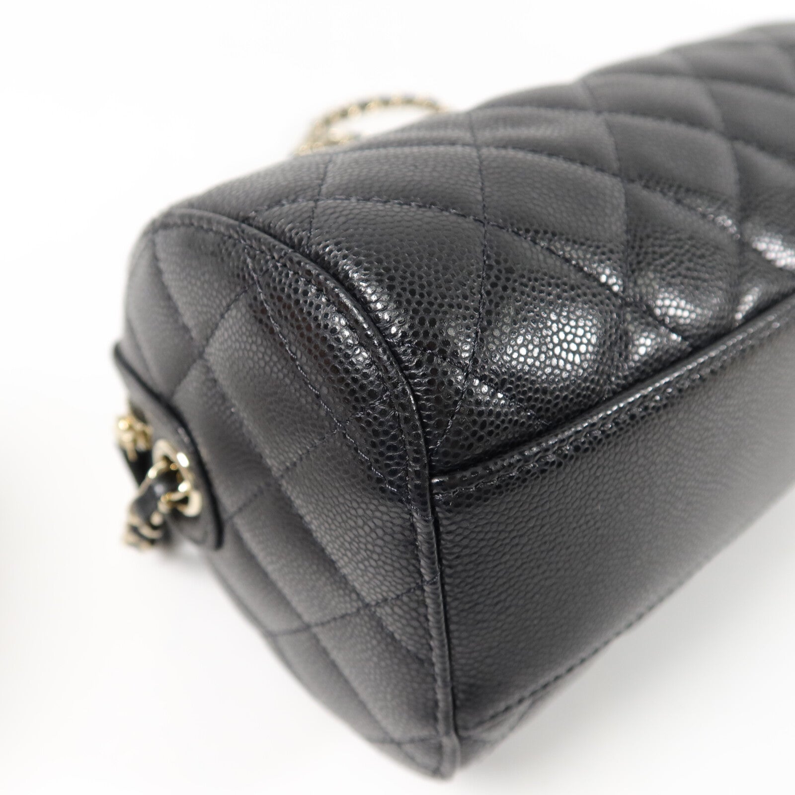 CHANEL 牛皮皮革Mini Bowling Bag手挽肩背兩用袋