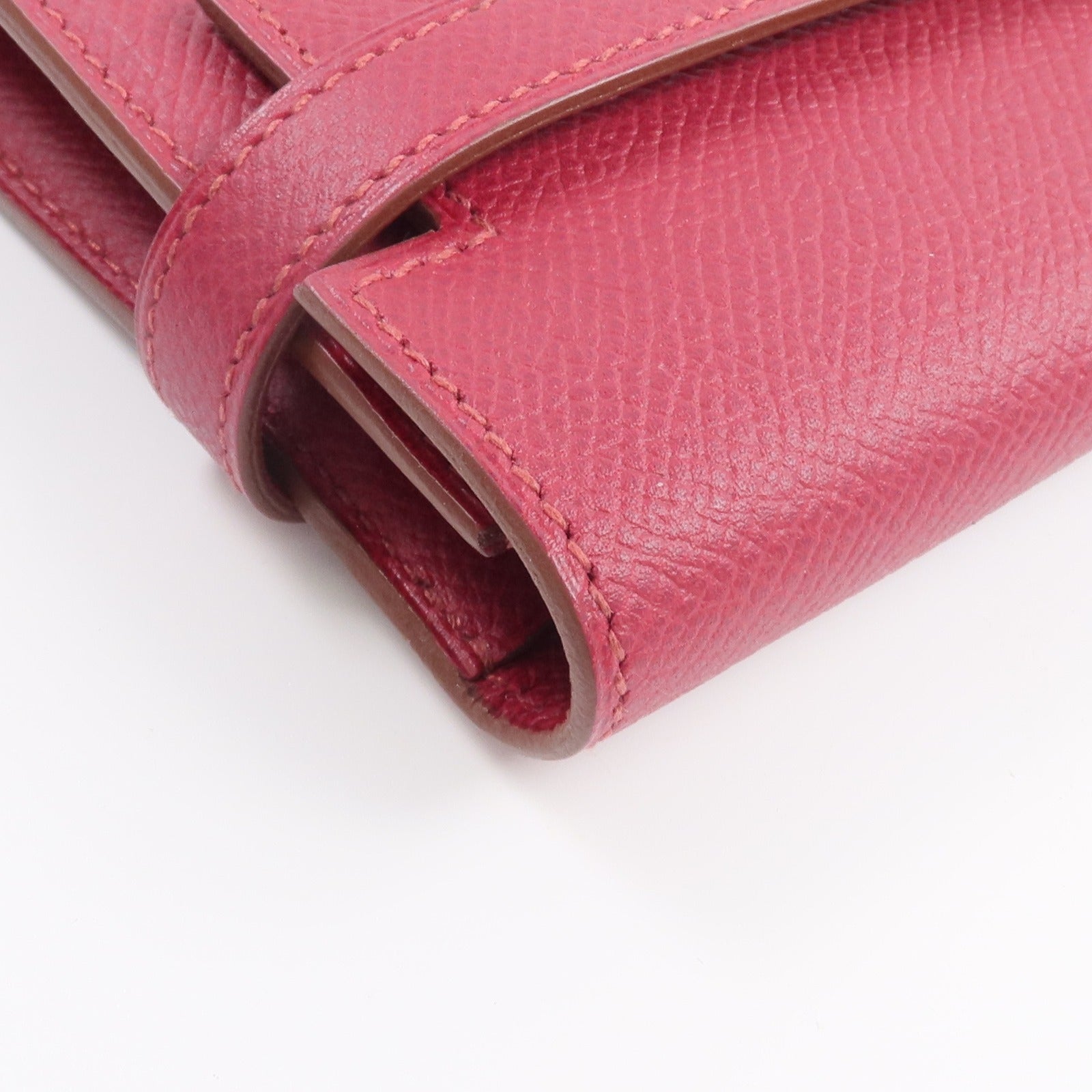 HERMES Epsom皮革Kelly Long Wallet長錢包Rubis