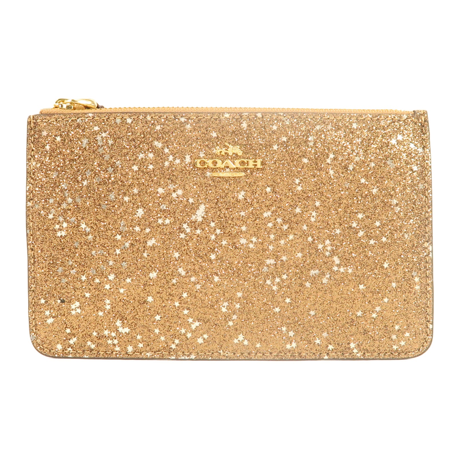 COACH 牛皮皮革Pouch金扣手拿包