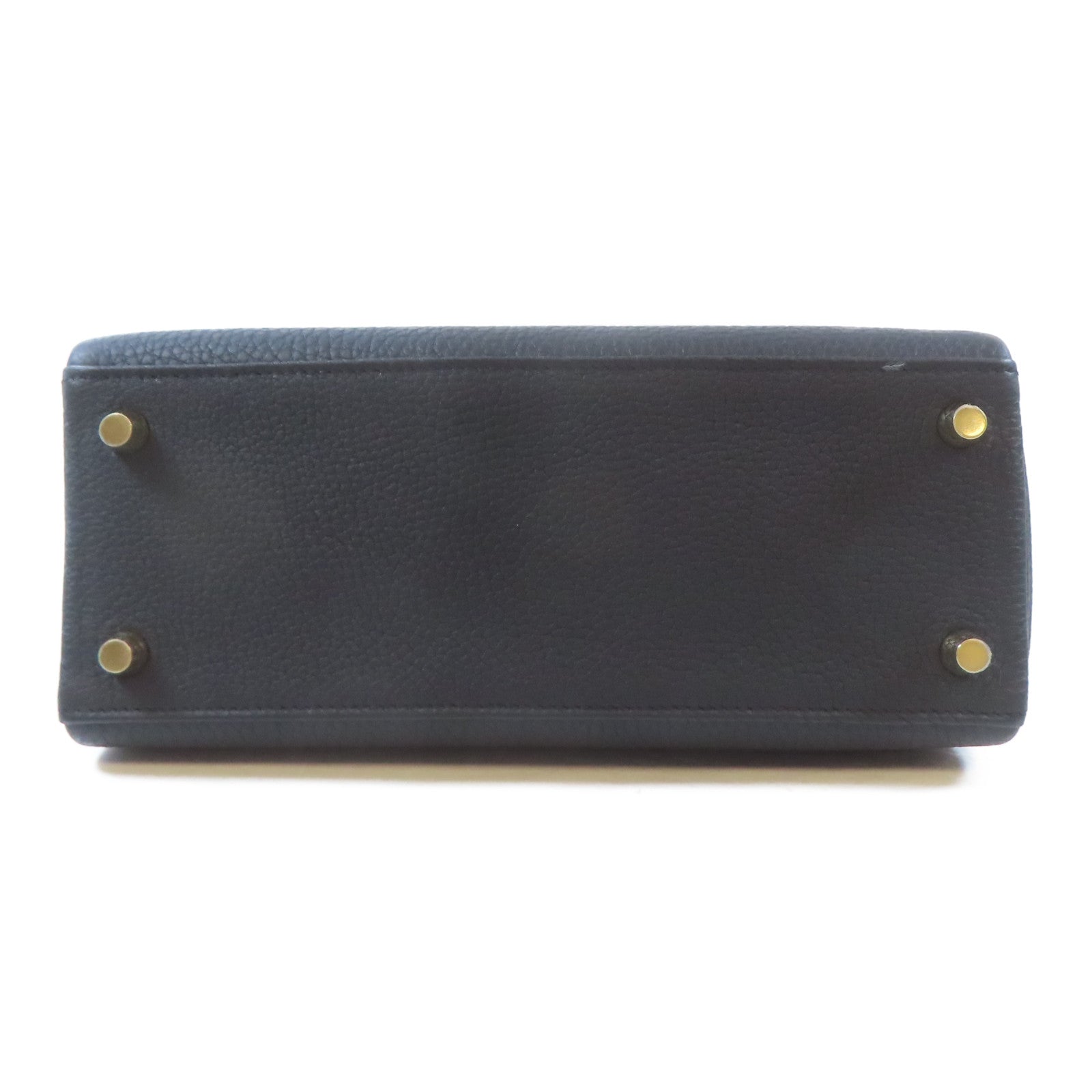 HERMES (PRICE DOWN) GHW Kelly 25 2 Way Shoulder Handbag Togo Leather Noir Black