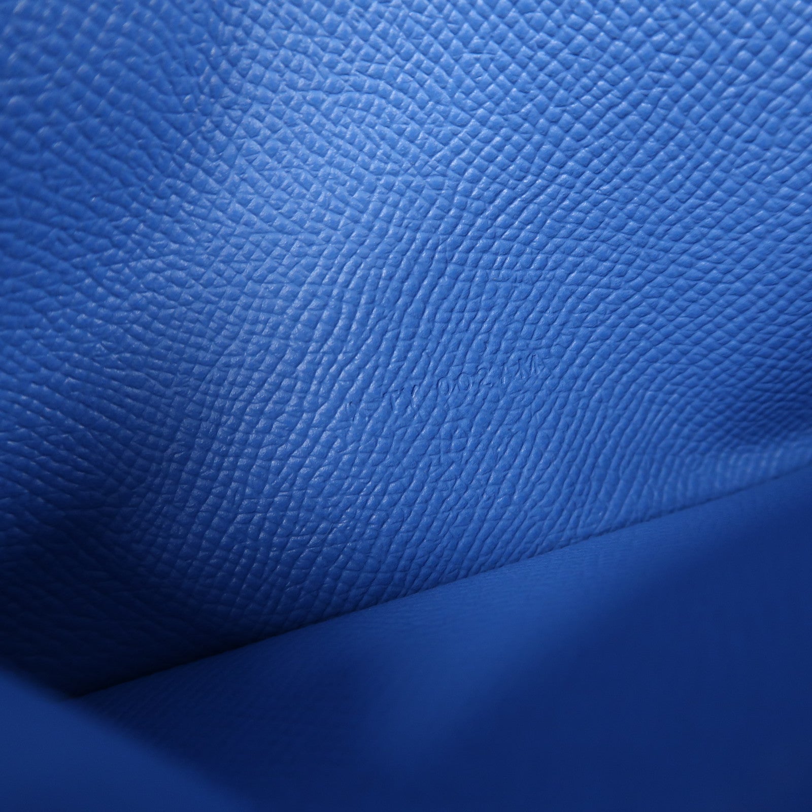 HERMES 【激減優惠】Epsom皮革Bearn Wallet銀扣長錢包深橙色/天堂藍色