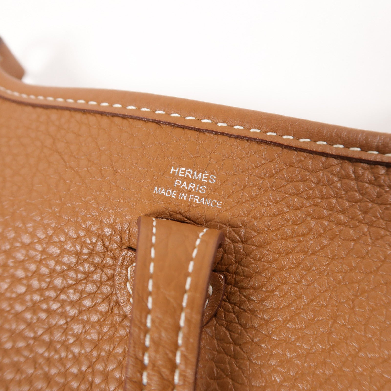 HERMES Clemence皮革Evelyne TPM銀扣肩背袋
