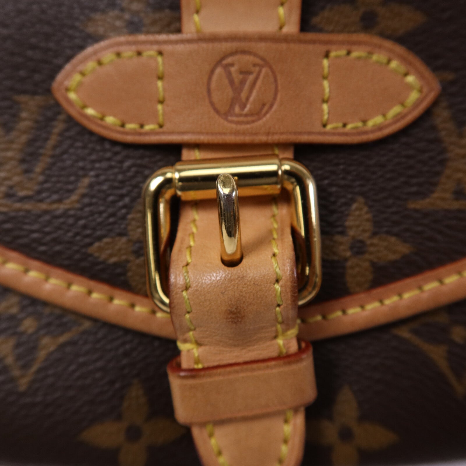 LOUIS VUITTON Monogram Saumur BB金扣手挽肩背兩用袋
