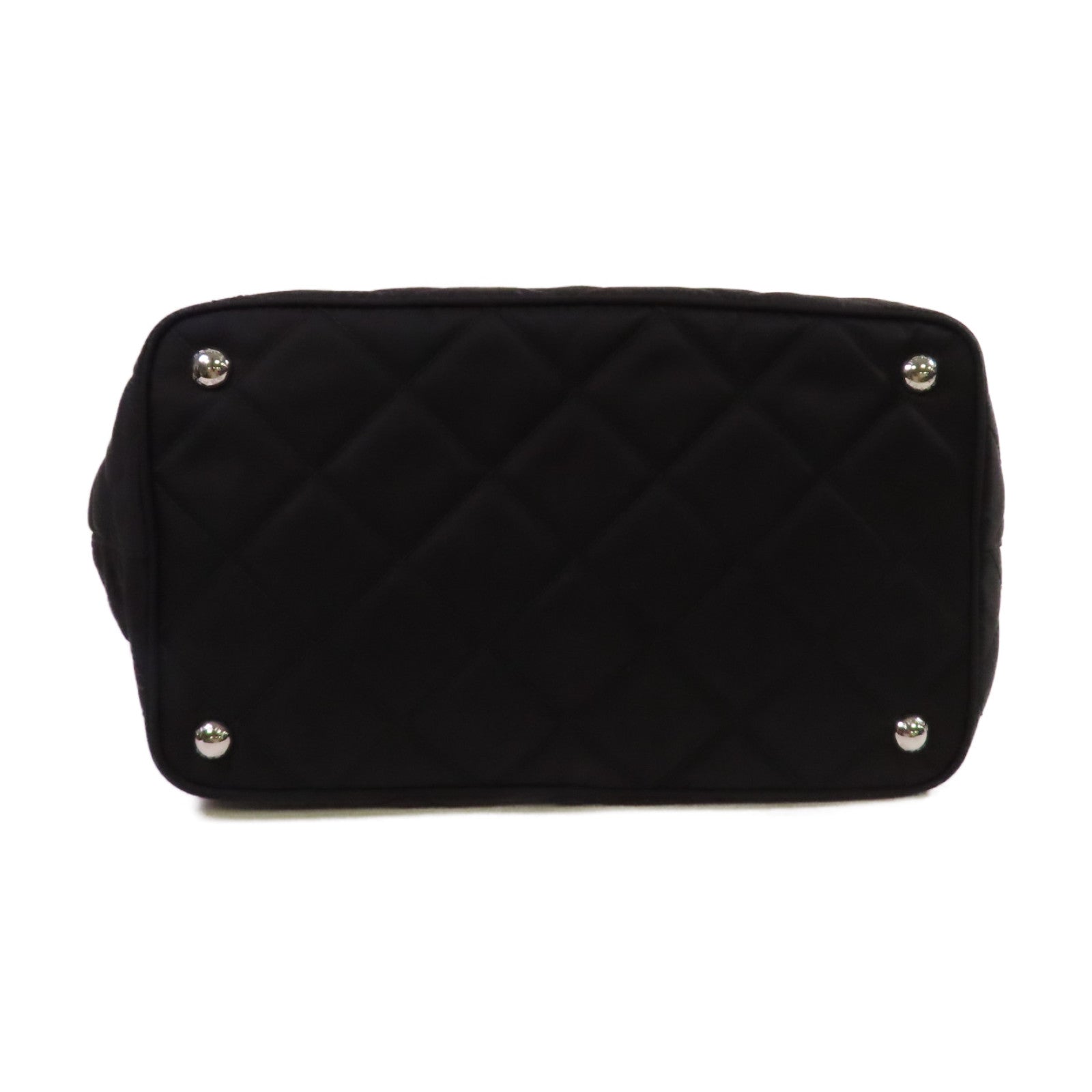PRADA 尼龍2Way Shoulder Bag銀扣手挽肩背兩用袋黑色