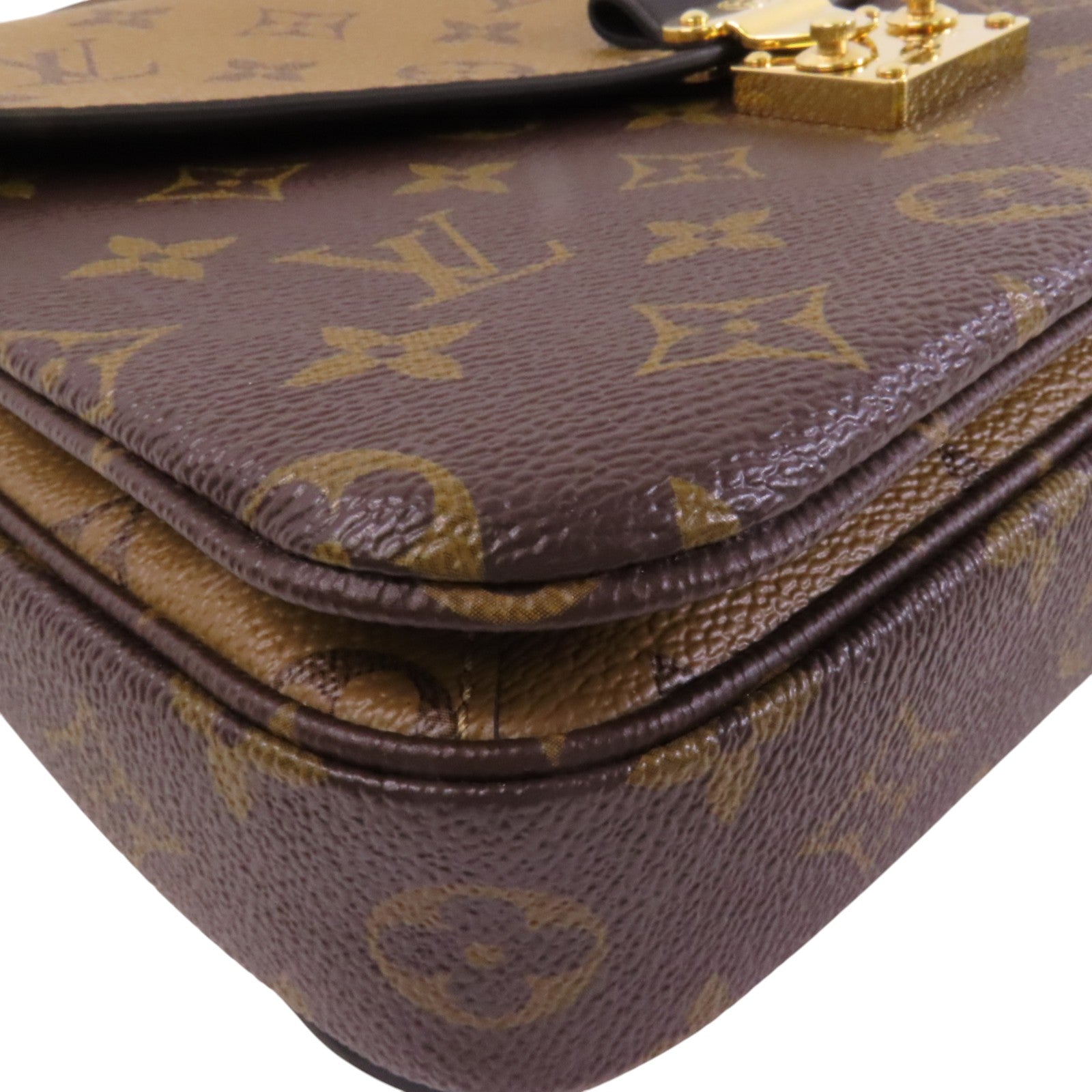LOUIS VUITTON Monogram Reverse Pochette Metis金扣手挽肩背兩用袋