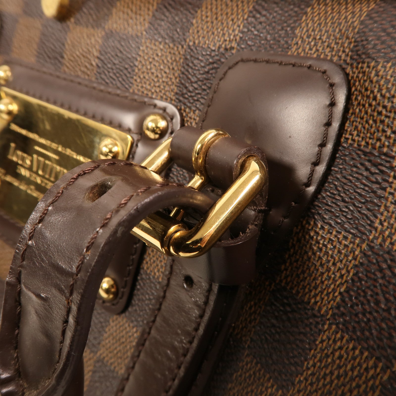 LOUIS VUITTON Damier Berkeley金扣手挽袋